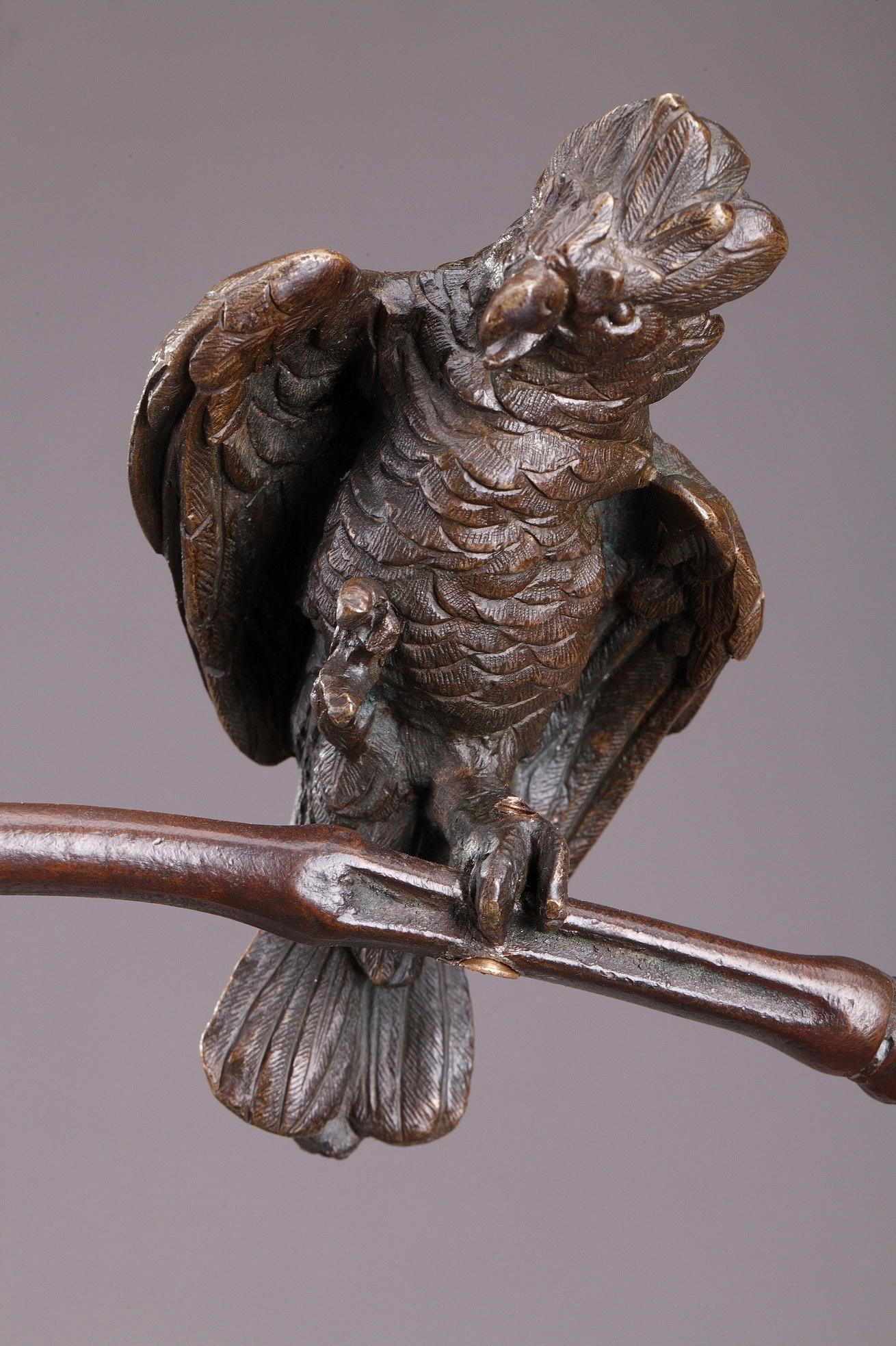 Bronze Hindu Bird-Catcher by Auguste de Wever 'Belgian, 1836-1910' For Sale 12