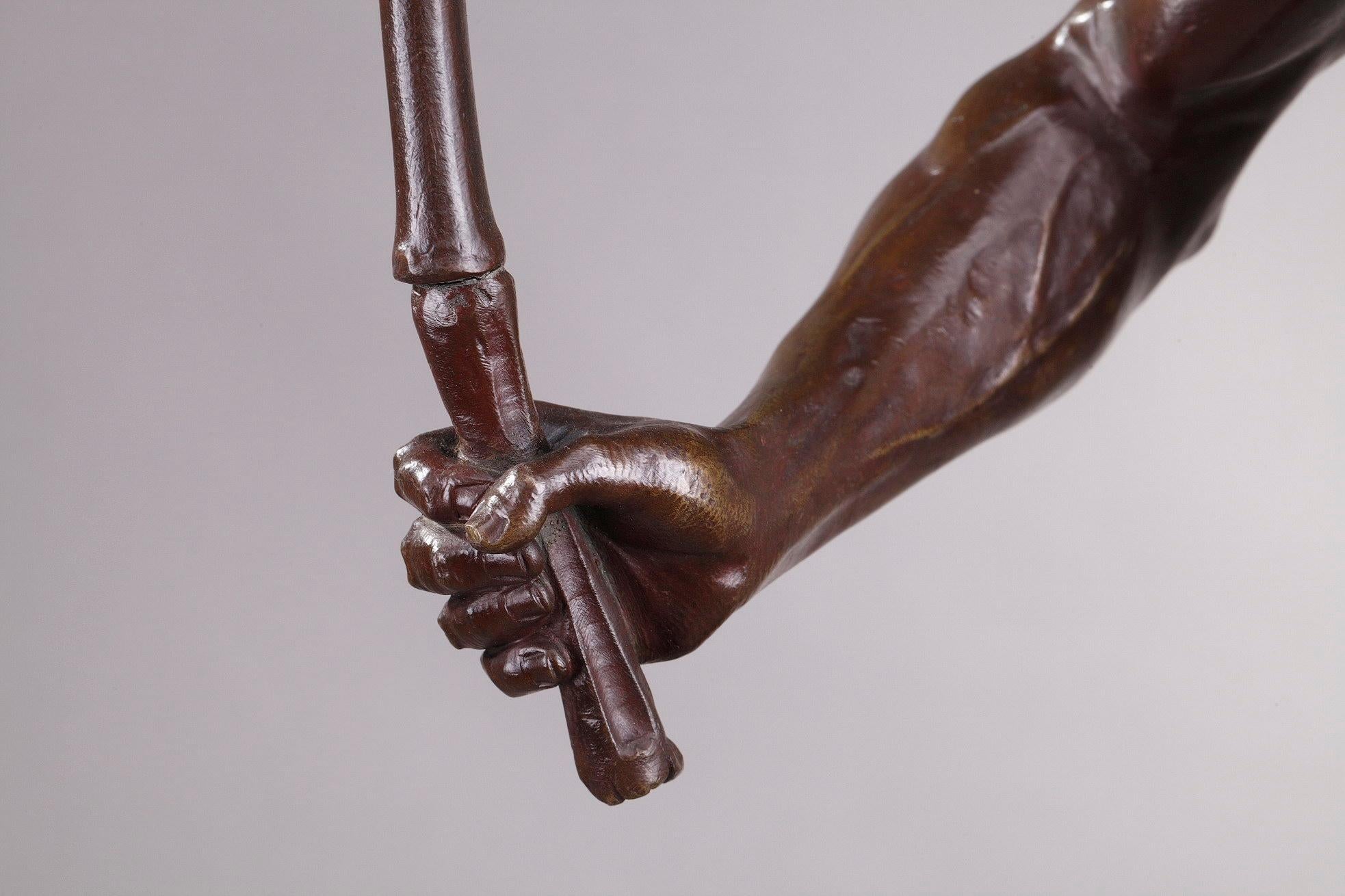 Uccelliere indù in bronzo di Auguste de Wever 
