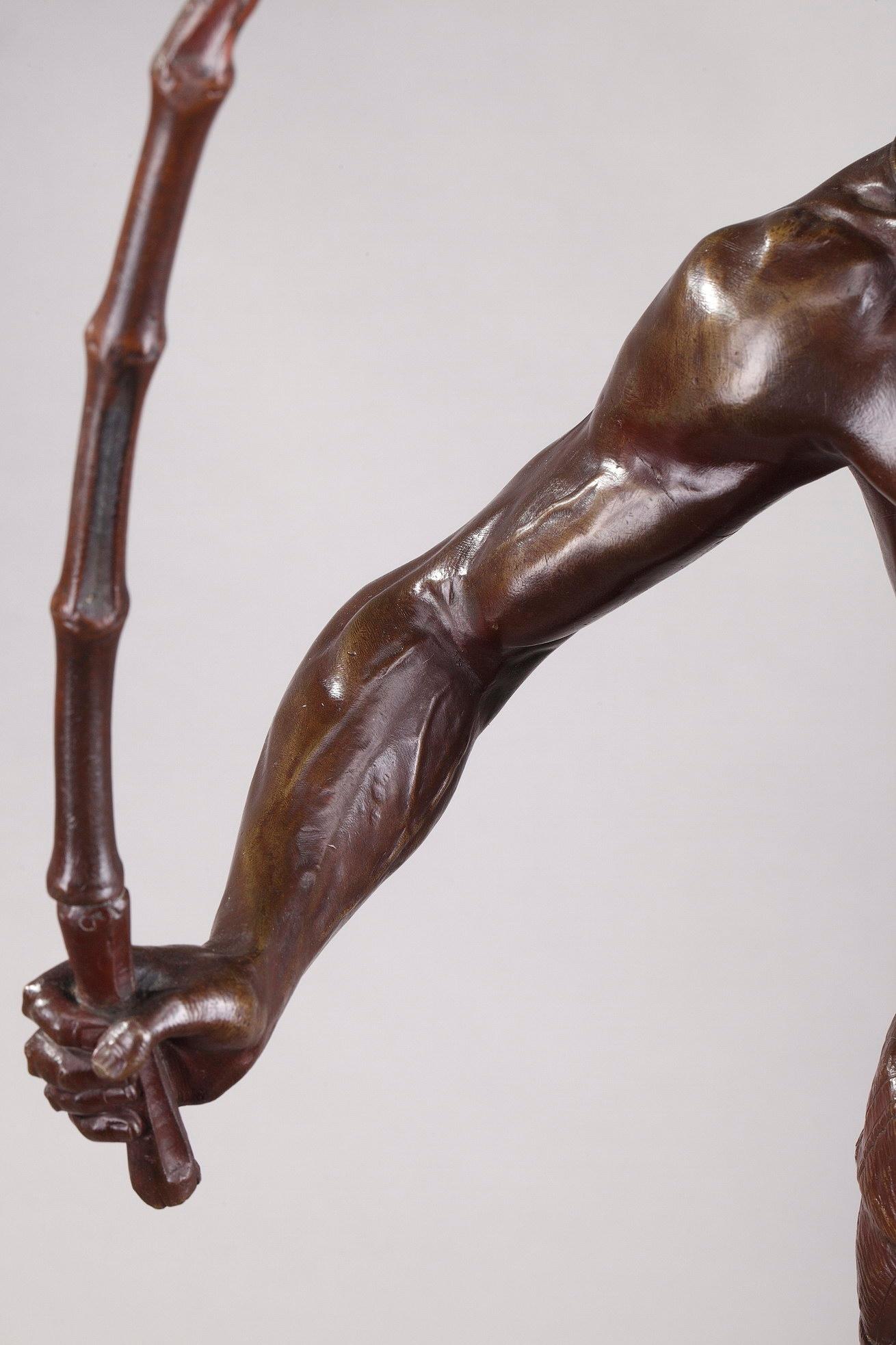Uccelliere indù in bronzo di Auguste de Wever 