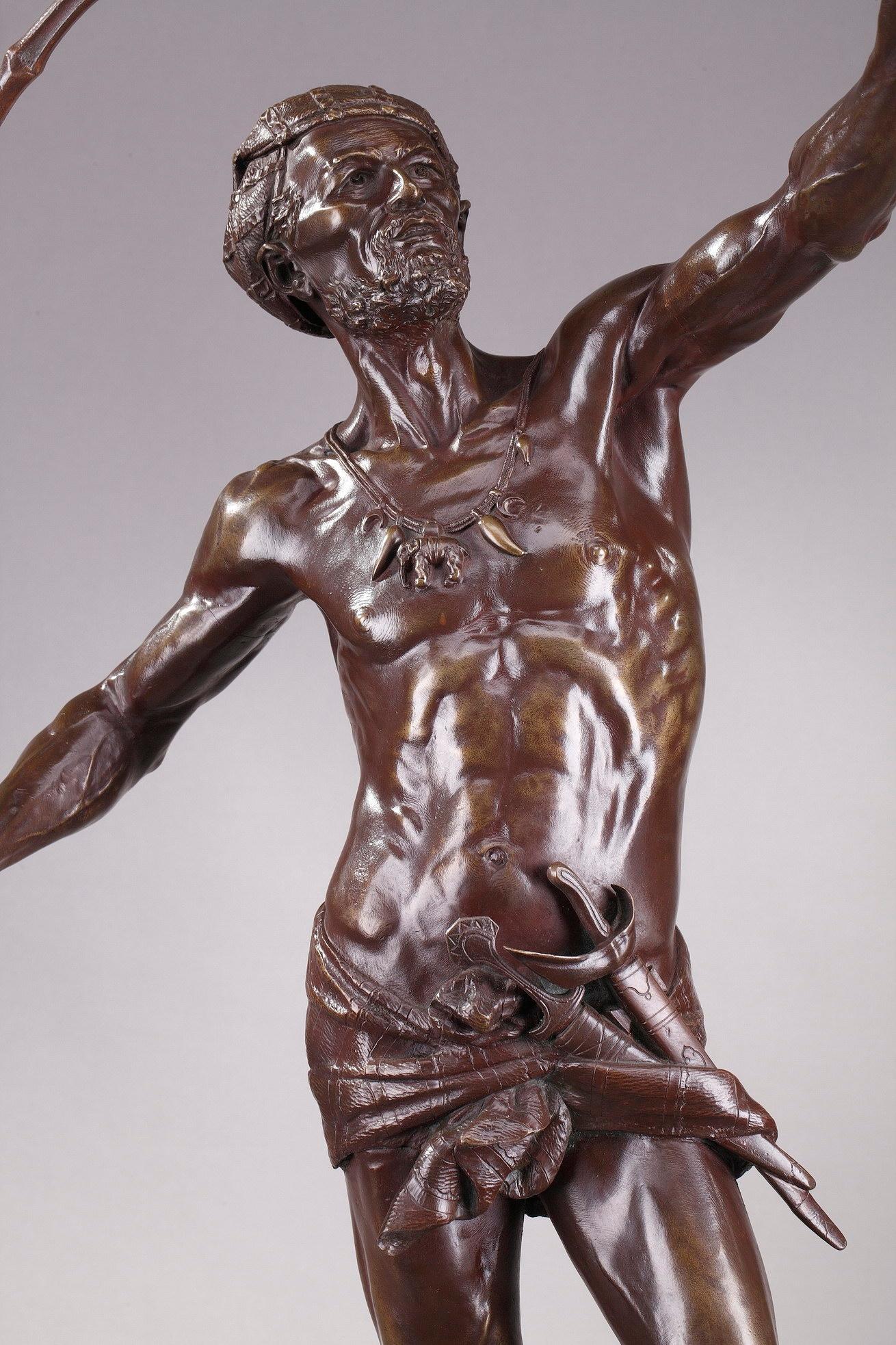 Uccelliere indù in bronzo di Auguste de Wever 