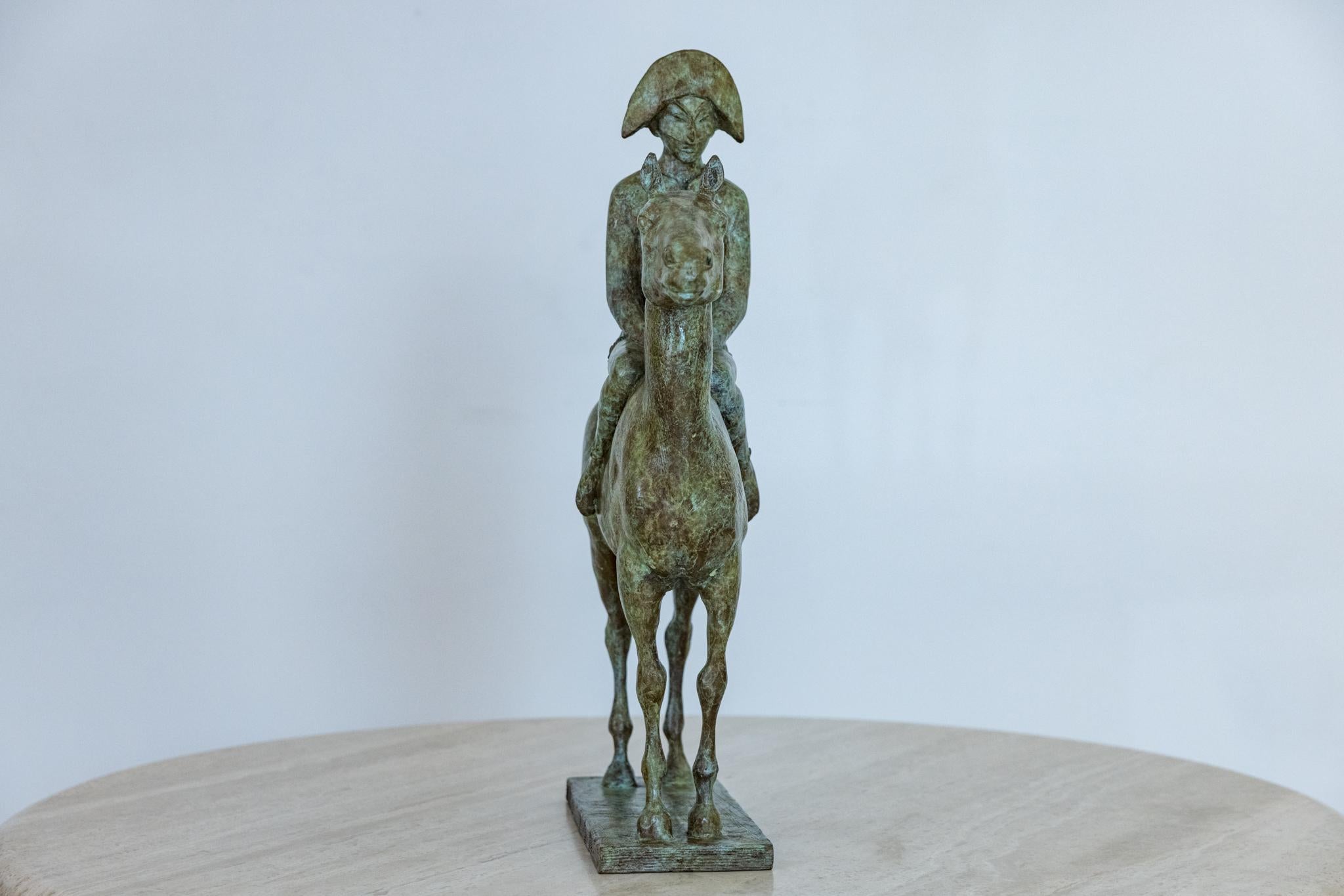 Bronze Horse and Rider In Good Condition For Sale In Palm Desert, CA