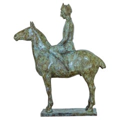 Cheval et cavalier en bronze