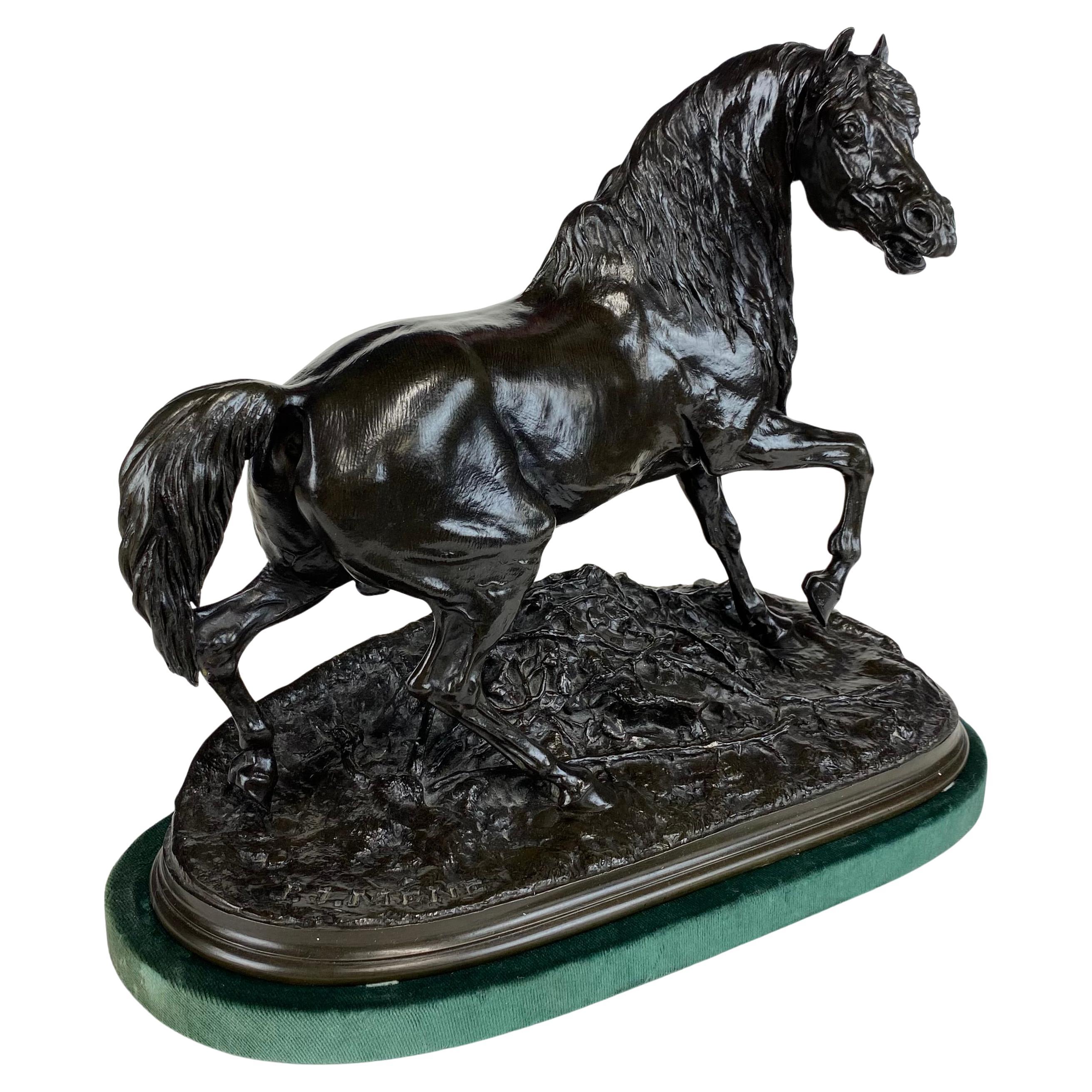 Cavallo in bronzo di Mêne intitolato Cheval Libre in vendita