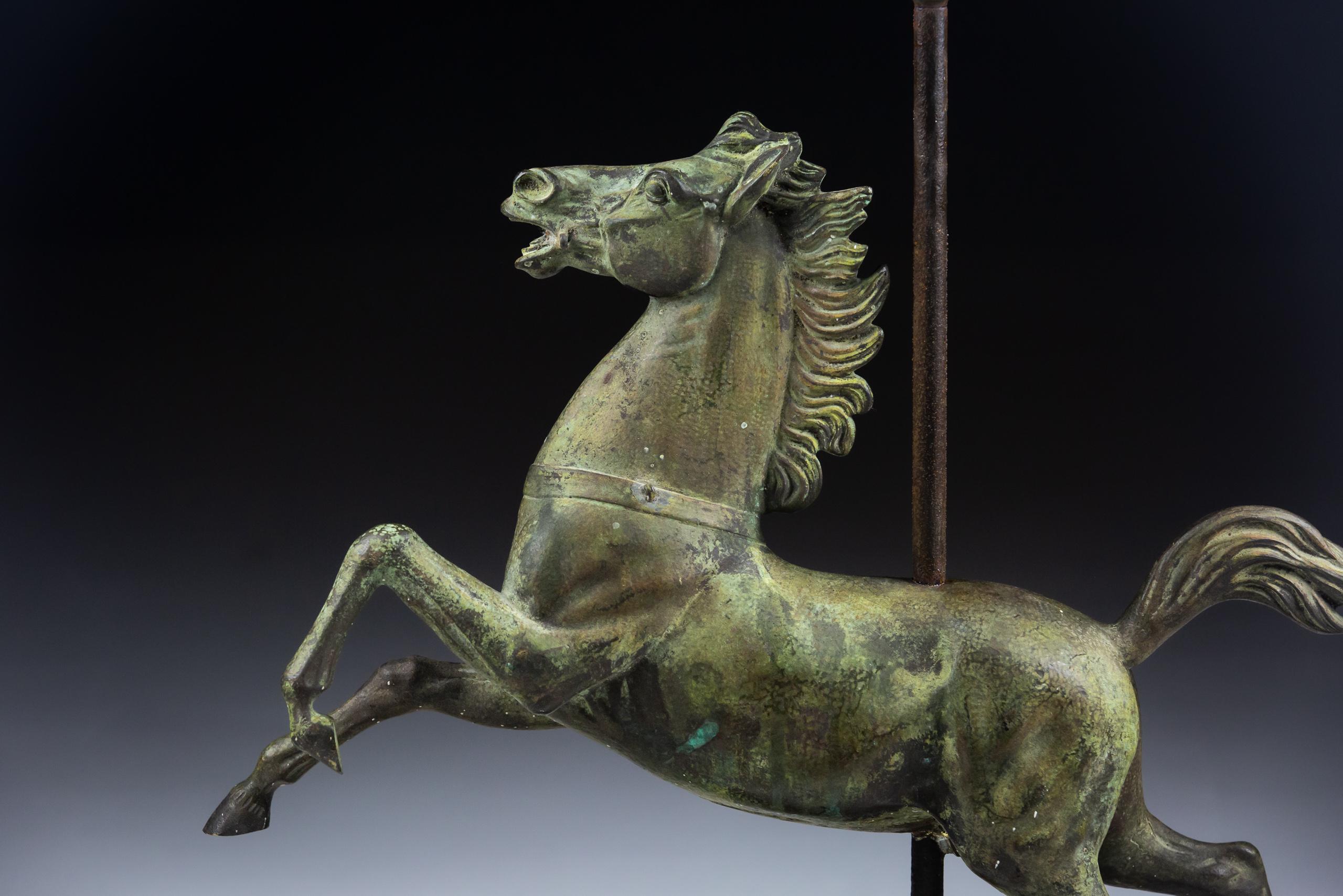 French Bronze Horse Epi de Faitage or Roof Finial