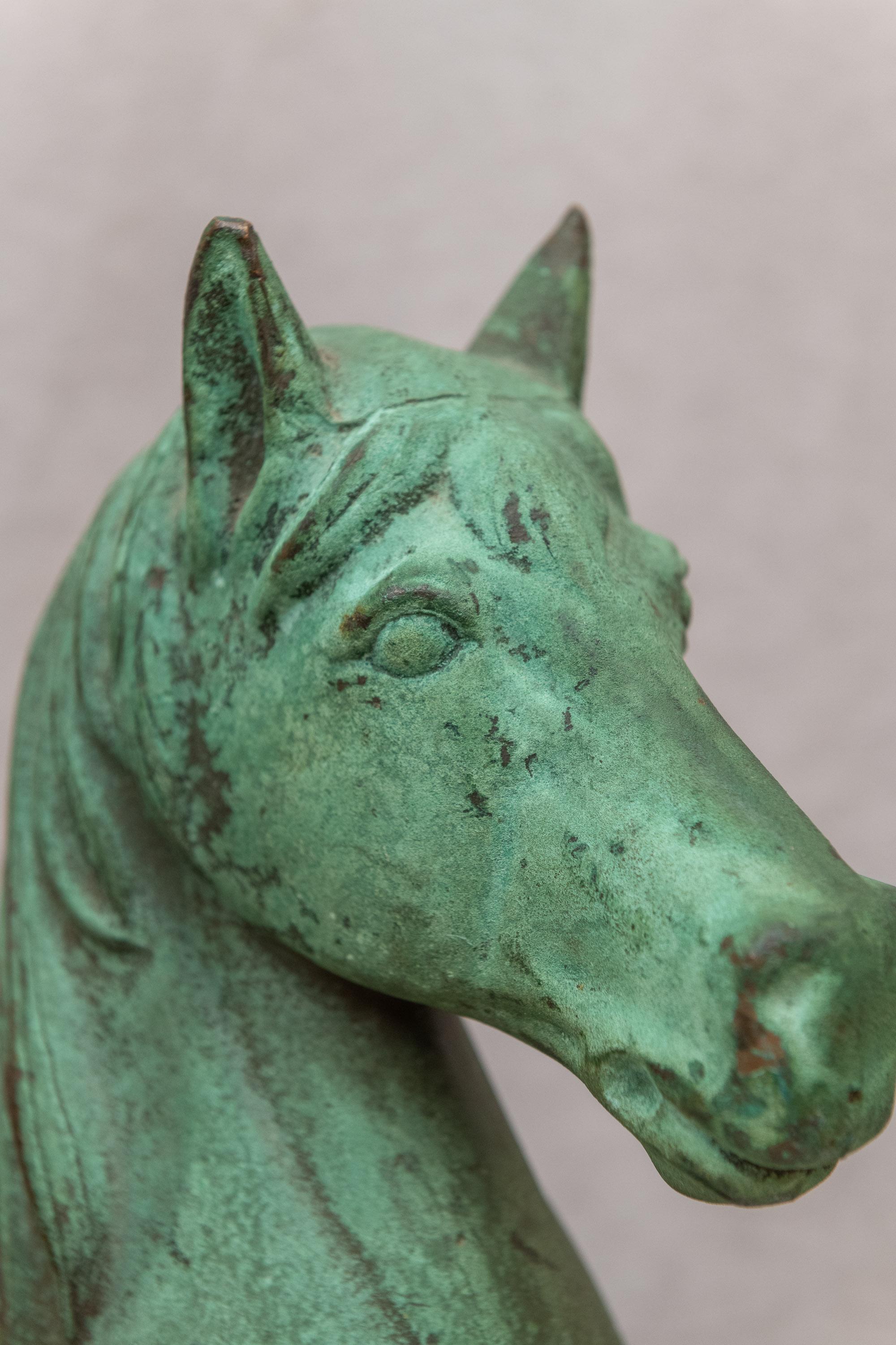 Bronze-Pferdenkopf aus dem Palace Hotel San Francisco (Spätviktorianisch)