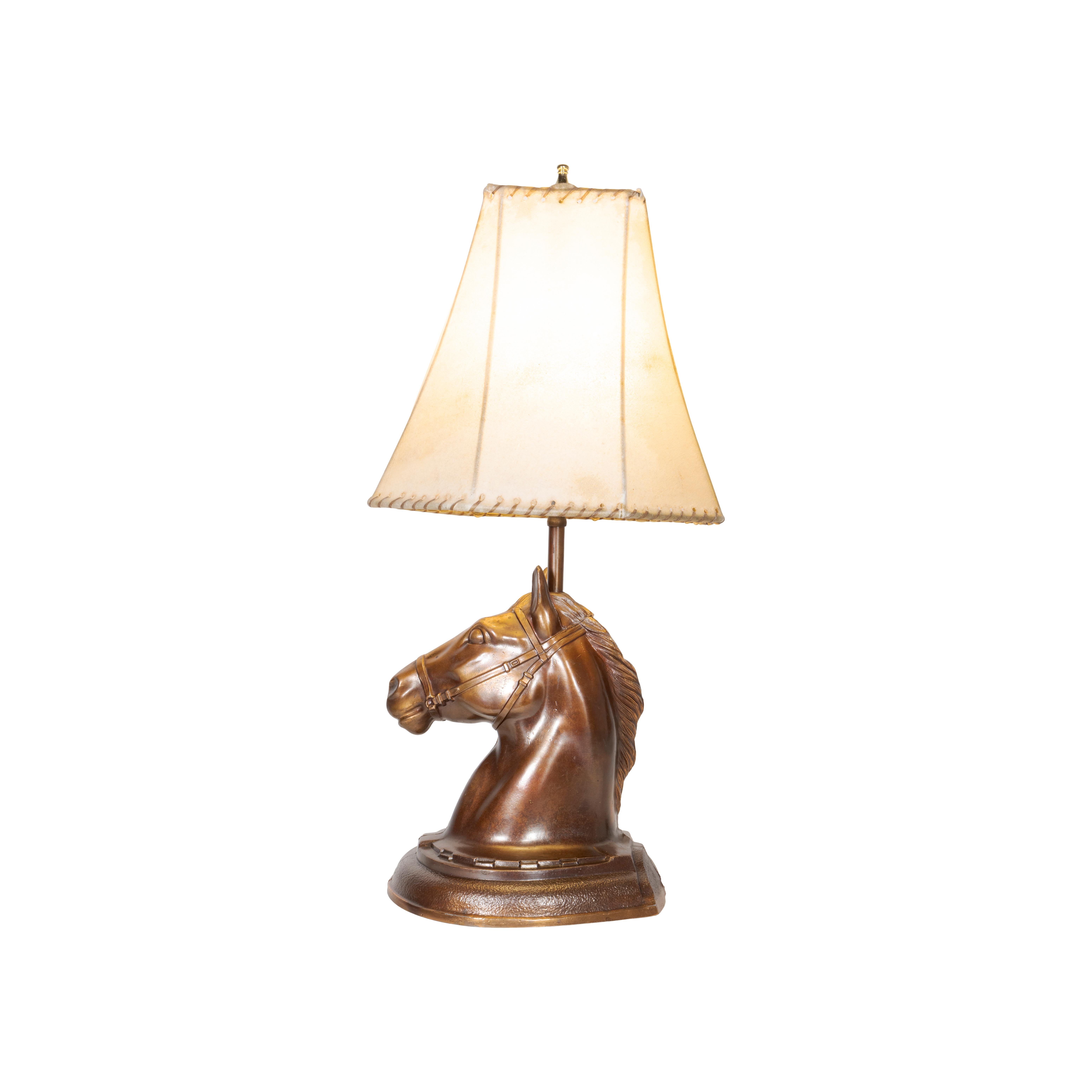 bronze horse lamp