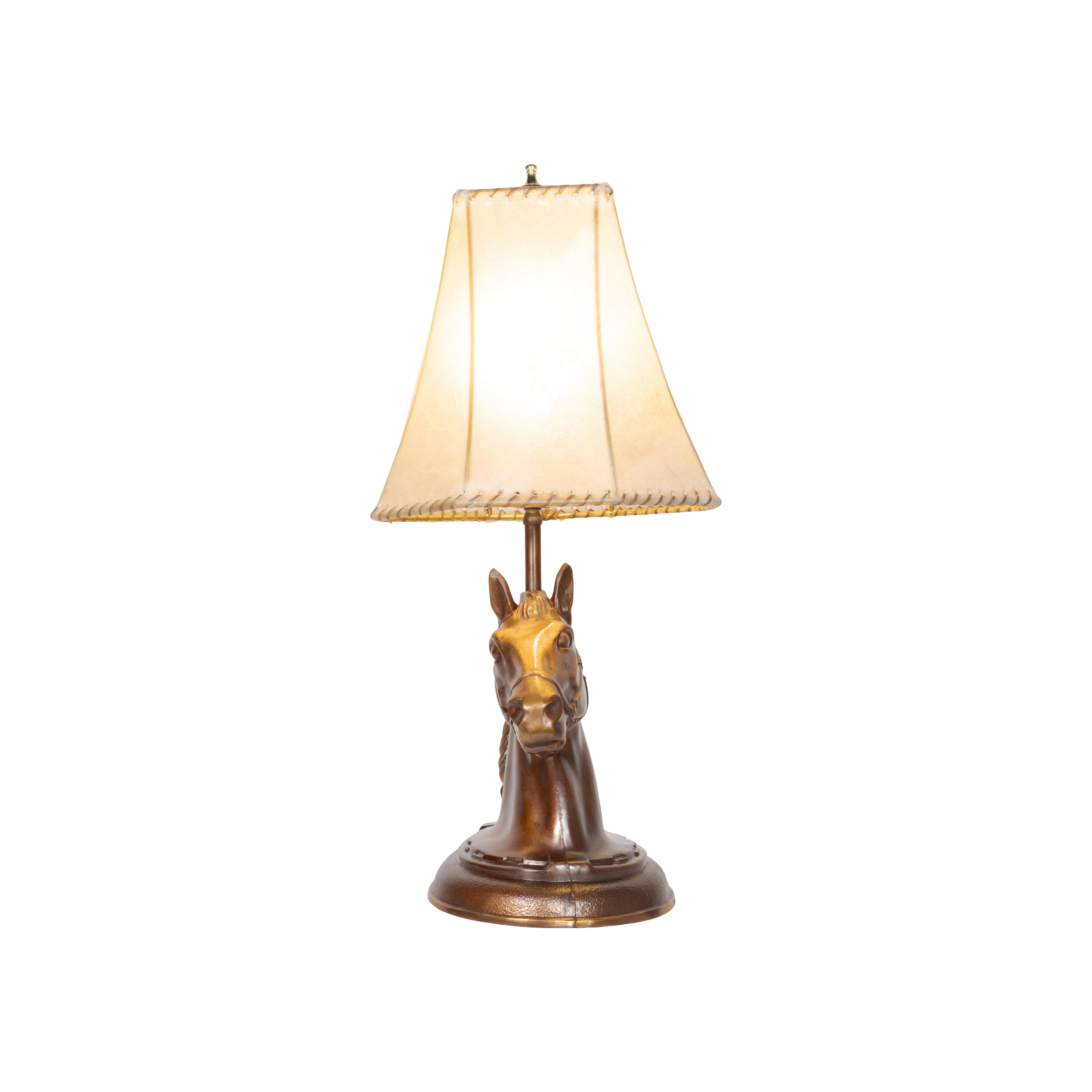 American Bronze Horse Head Lamp