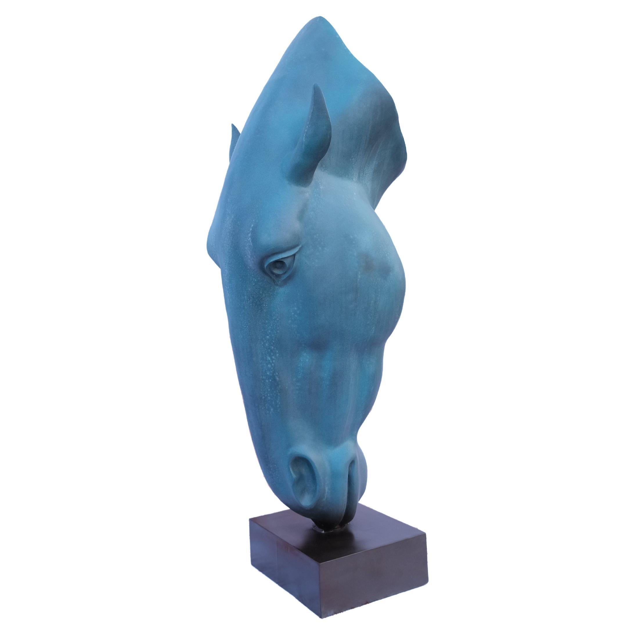 horse at water sculpture