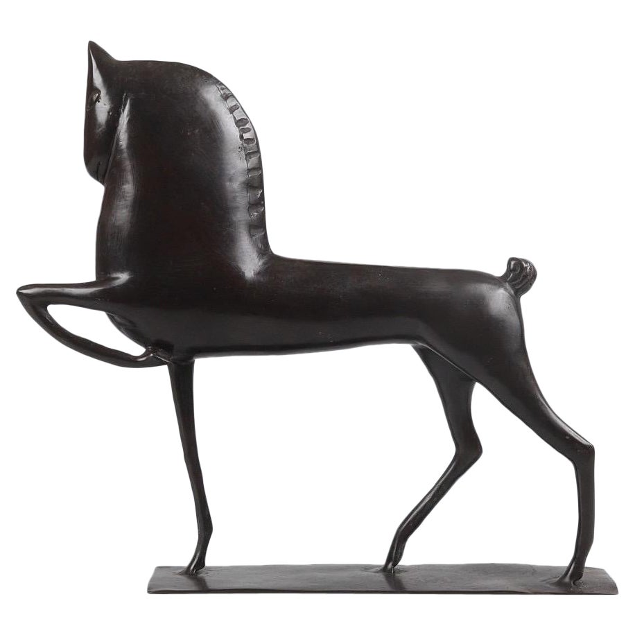 Bronze Horse in Style of Boris L. Lorski, Art Deco Modernist, France 1940ies