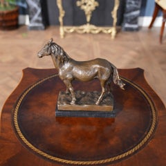 Bronze Horse on Marble Base