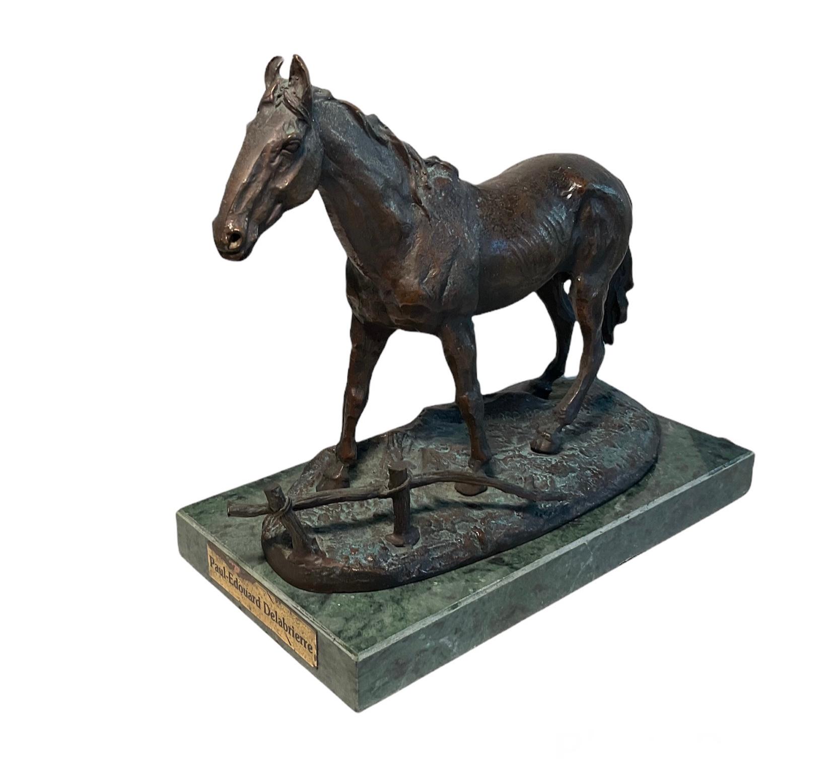 Bronze Horse Sculpture After Paul Edouard Delabrierre 3