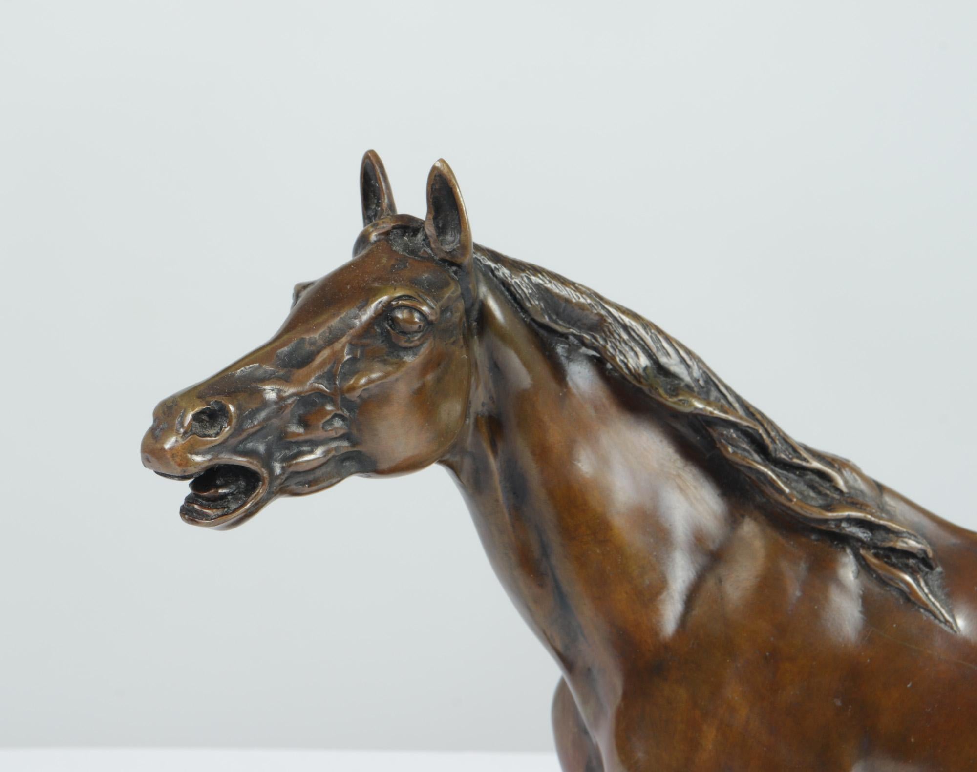 Mid-19th Century Bronze Horse Sculpture by Mene, 1856