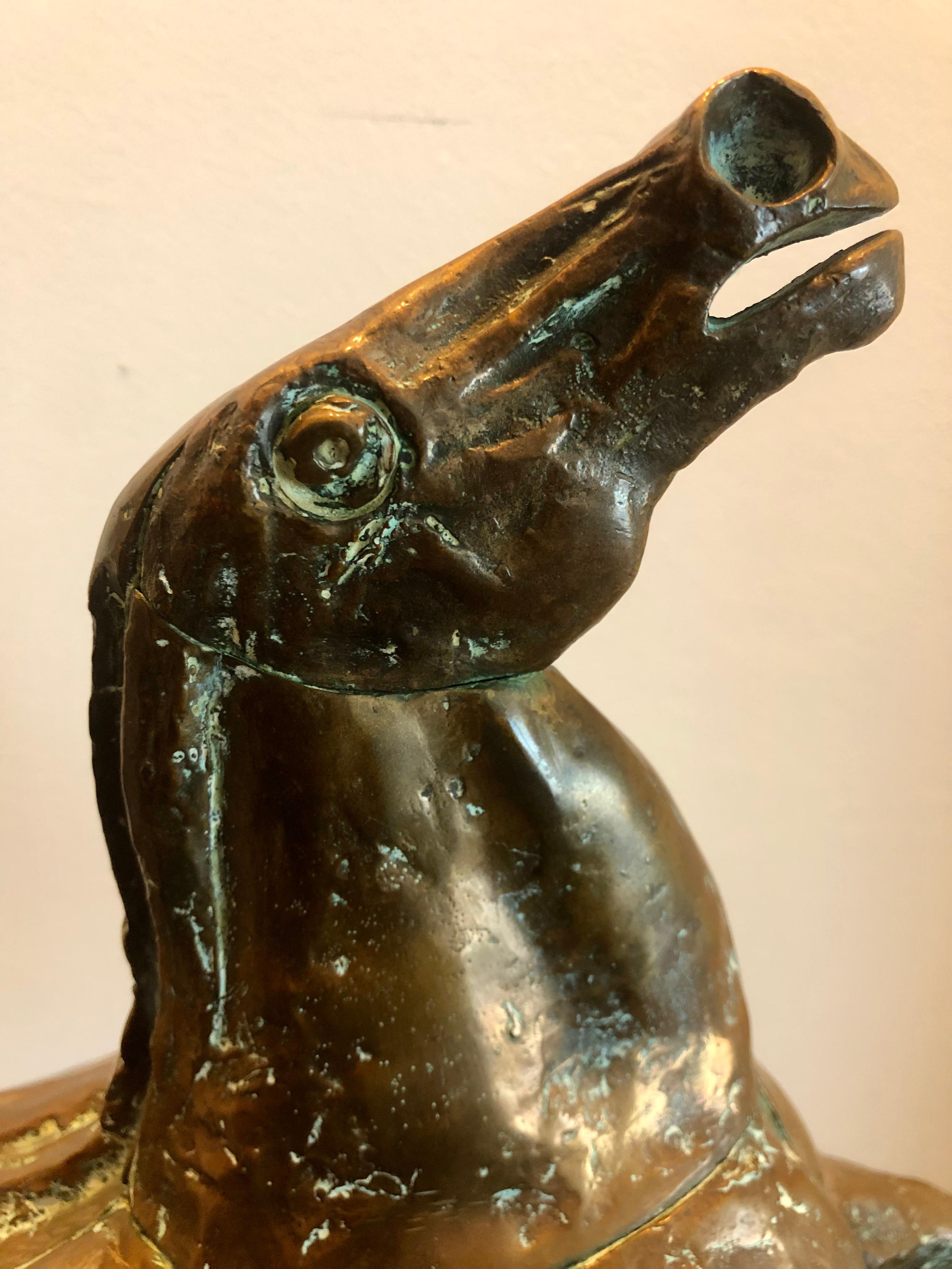 Cast Bronze Horse Sculpture by Miguel Berrocal For Sale