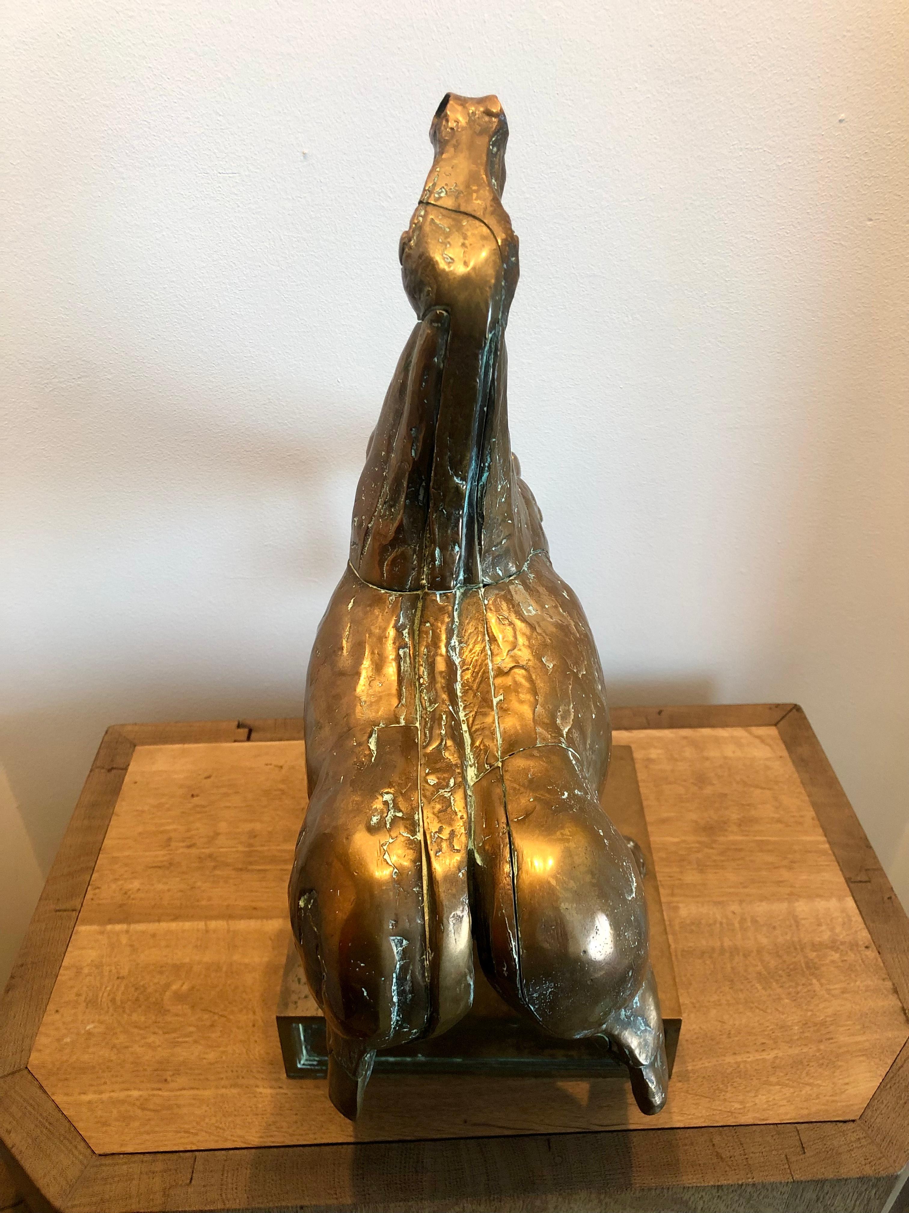 Bronze Horse Sculpture by Miguel Berrocal In Good Condition For Sale In Bruxelles, BE