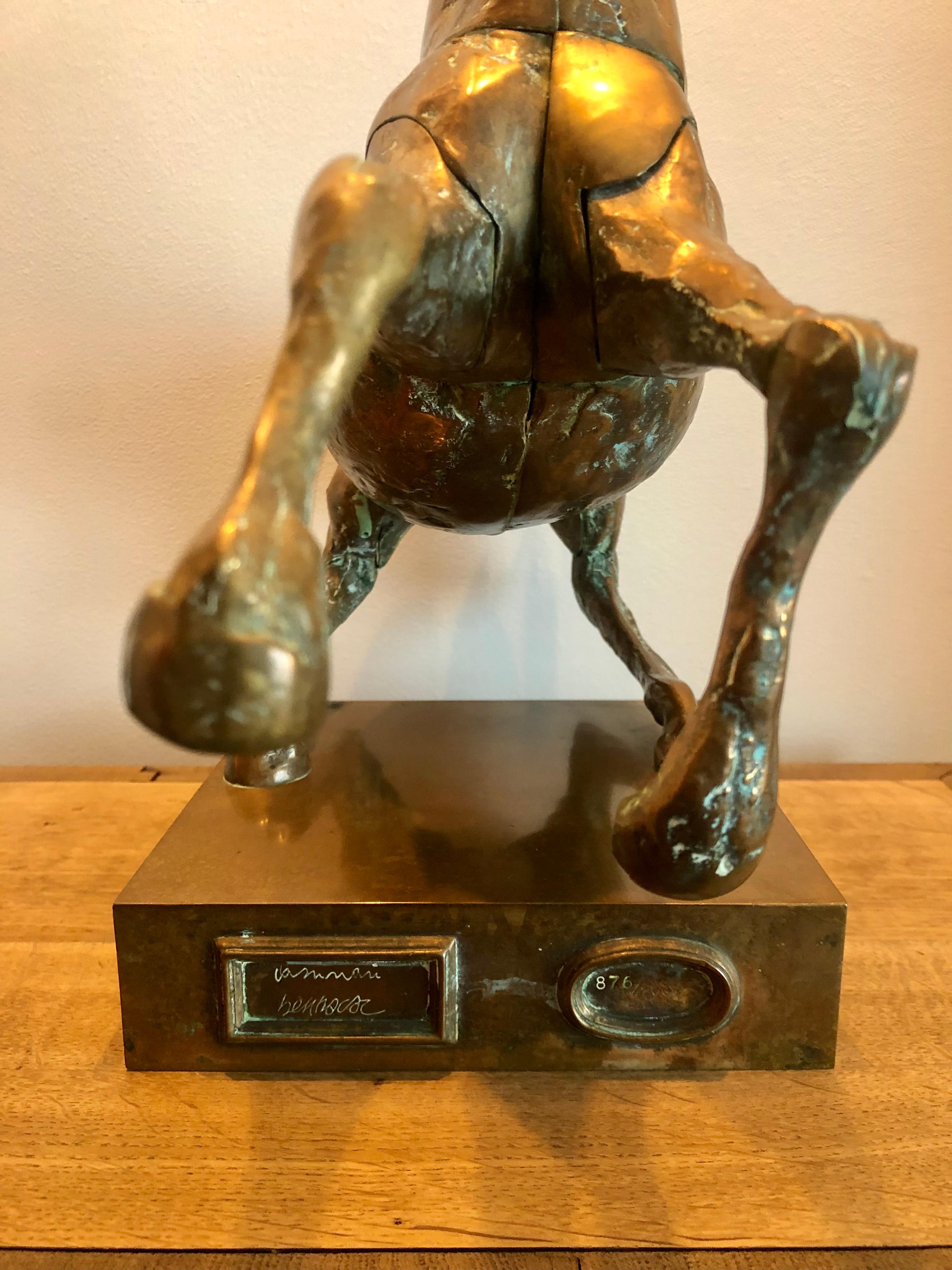 Late 20th Century Bronze Horse Sculpture by Miguel Berrocal For Sale