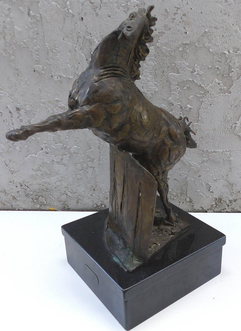 Bronze Horse Sculpture by the Mexican Artist Heriberto Jaurez For Sale