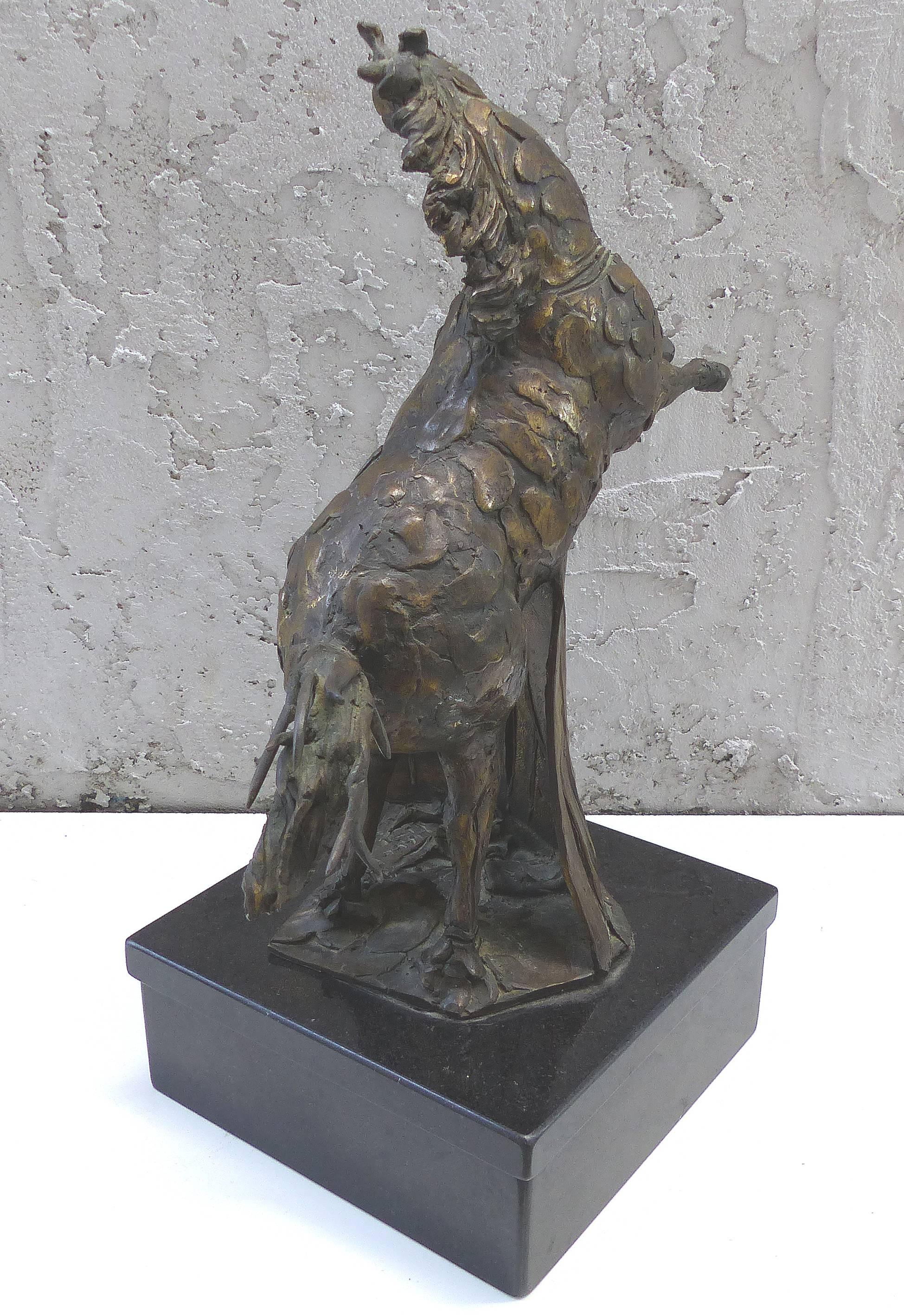 Bronze Horse Sculpture by the Mexican Artist Heriberto Jaurez In Excellent Condition For Sale In North Miami, FL