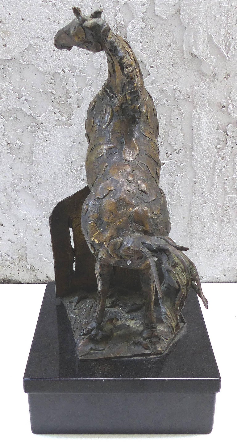 Bronze Horse Sculpture by the Mexican Artist Heriberto Jaurez For Sale
