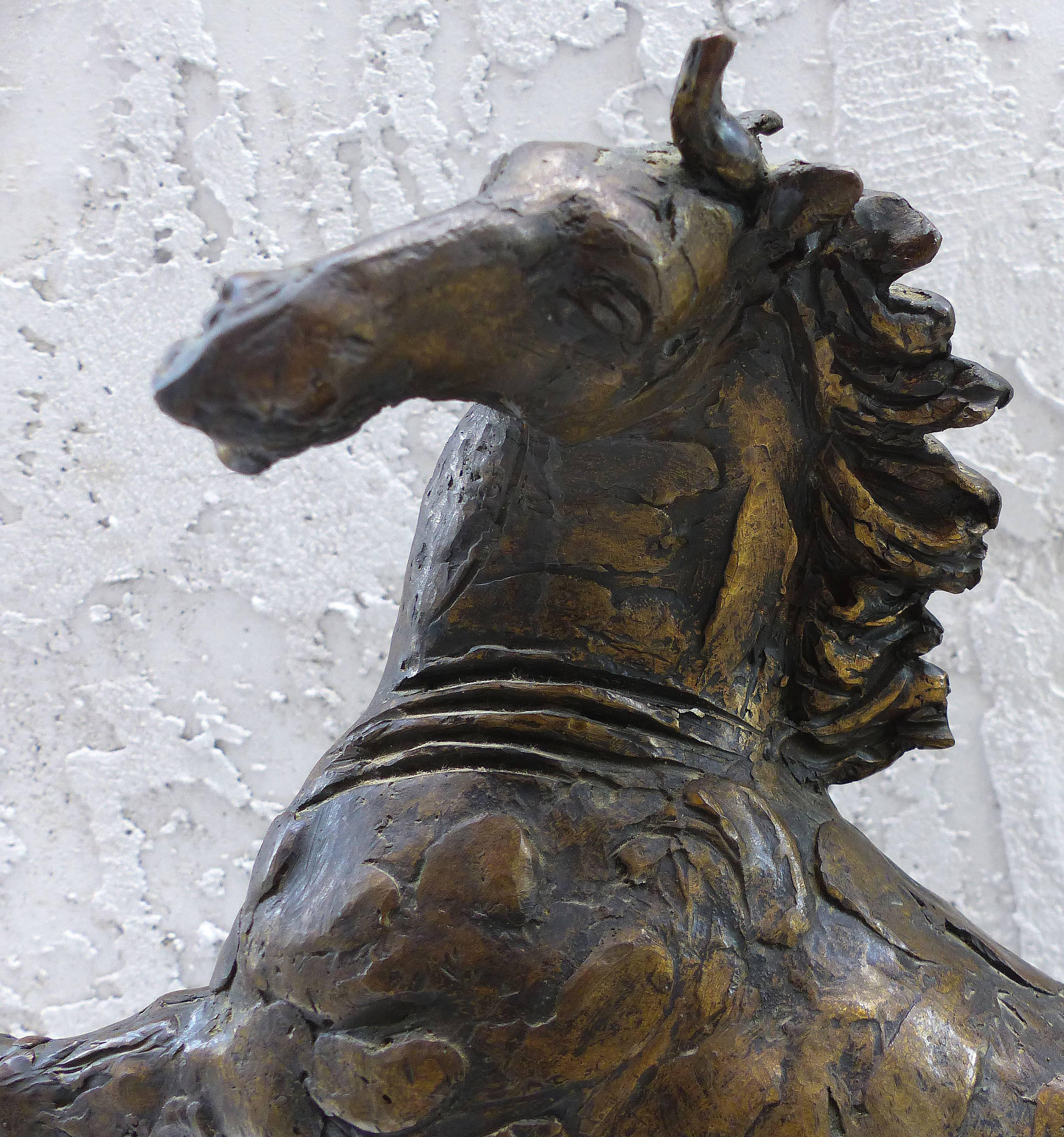 Bronze Horse Sculpture by the Mexican Artist Heriberto Jaurez For Sale 1