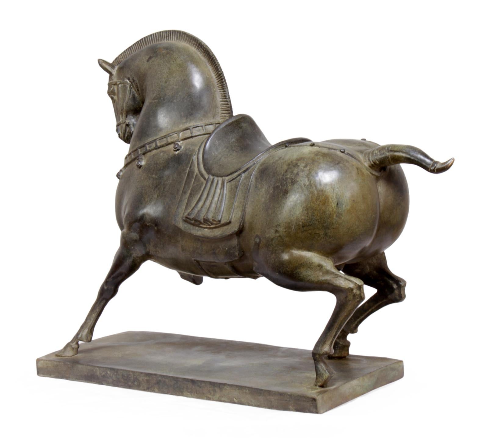 Mid-20th Century Bronze Horse Sculpture, circa 1950 