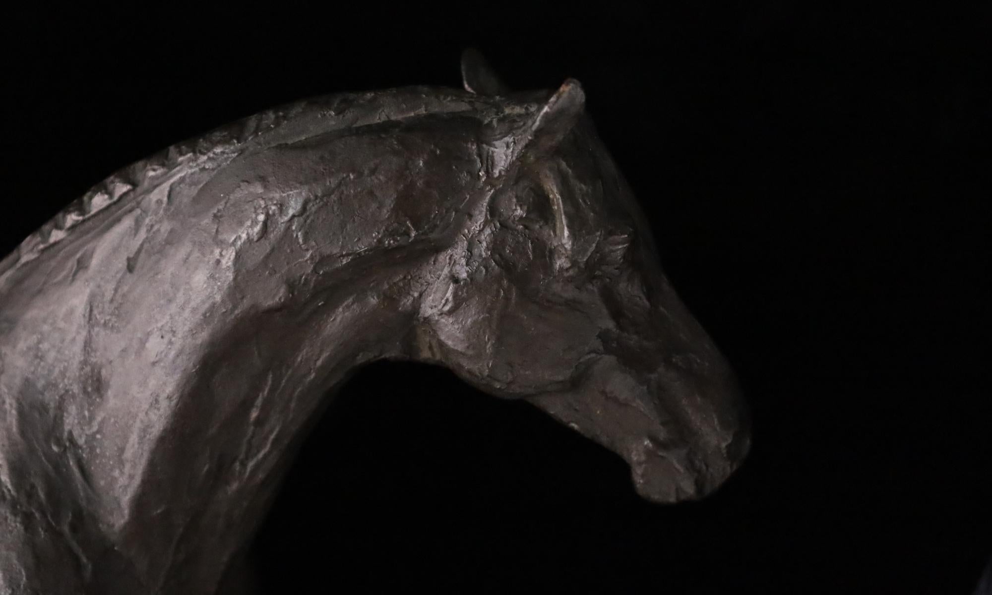 Bronzo Scultura di cavallo in bronzo - Firmata Takanoshi, Giappone, 1933 in vendita