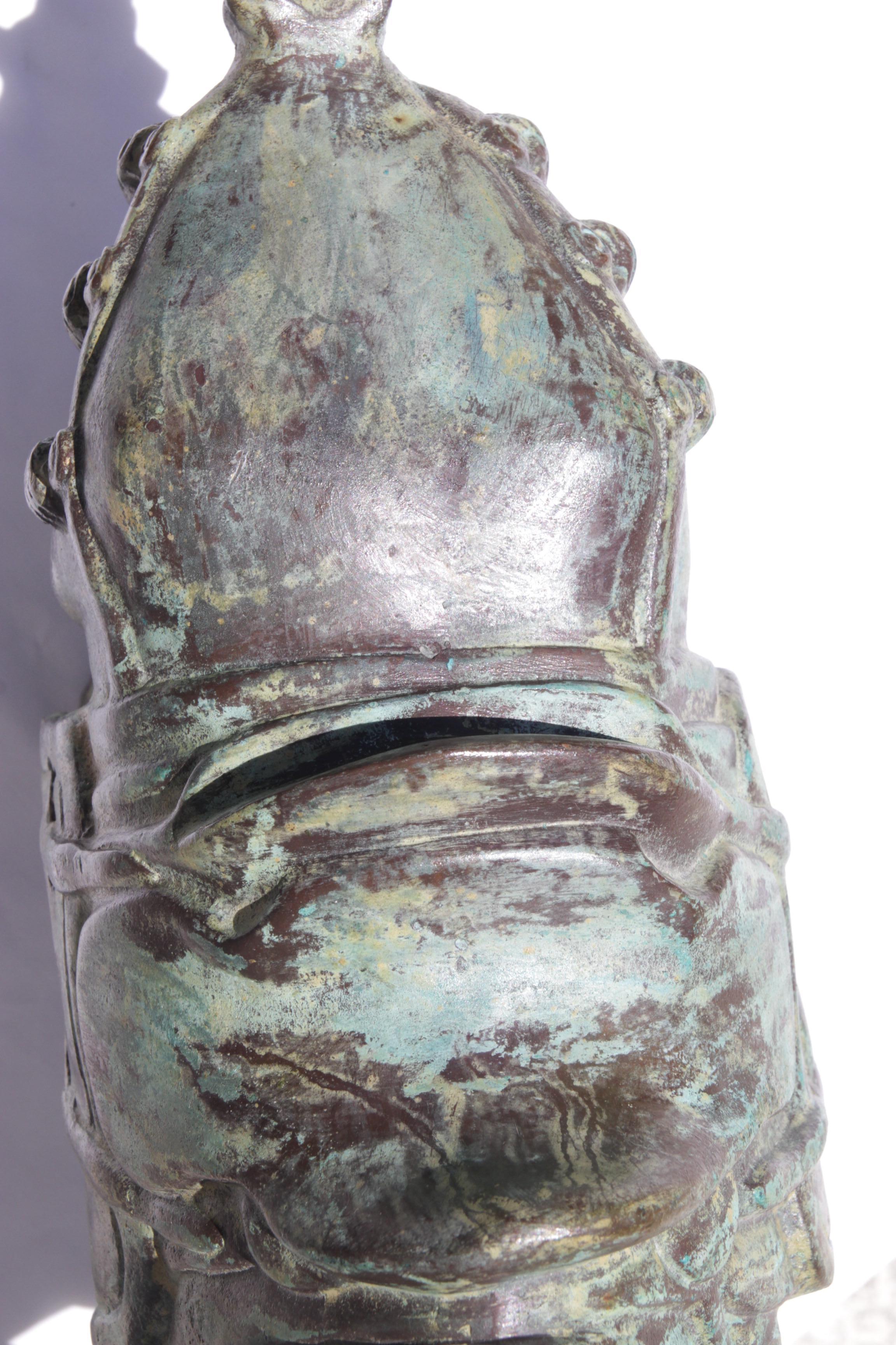 Scultura di cavallo asiatica in bronzo vintage in vendita 4