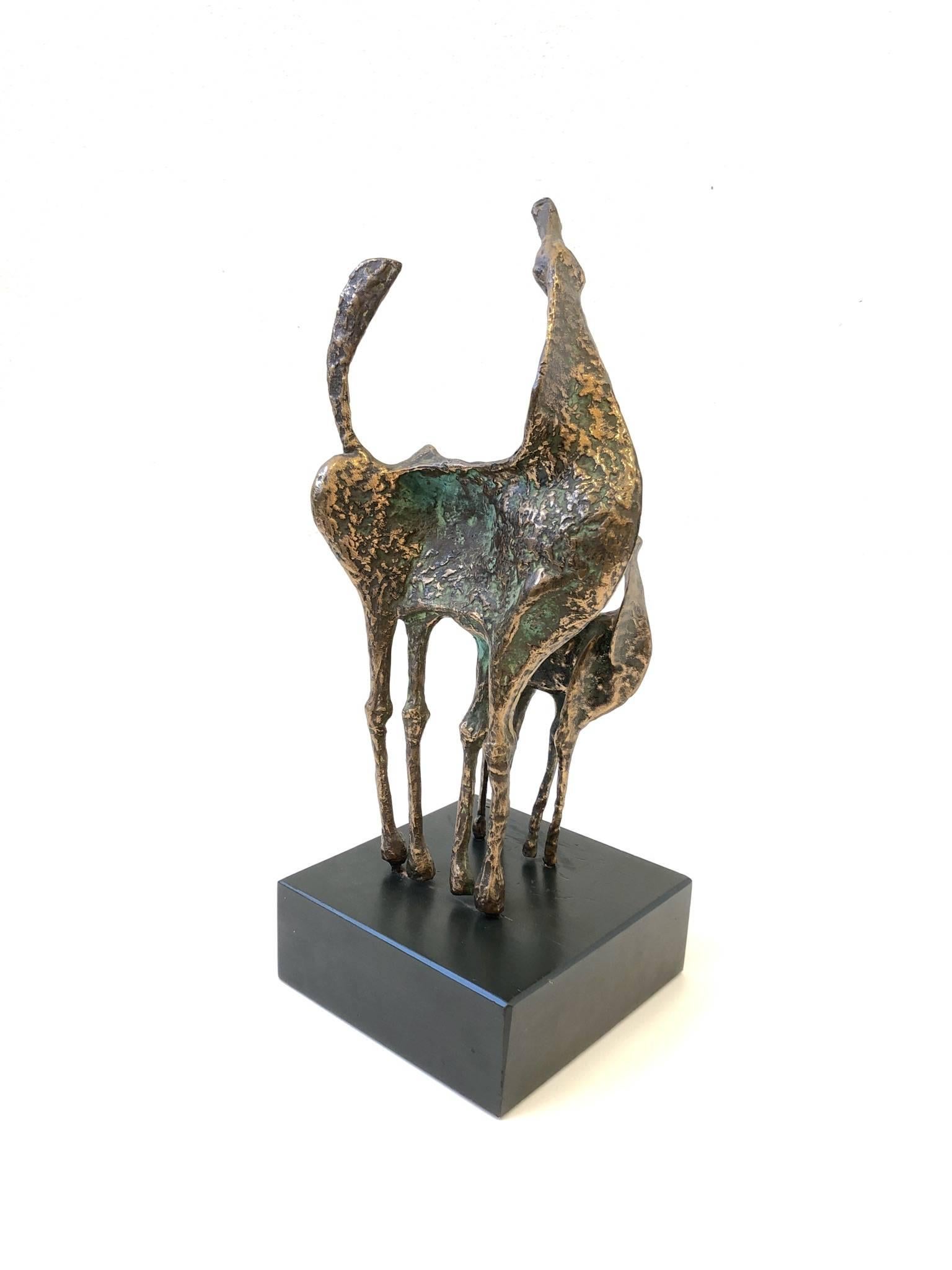 Bronze Horses Sculpture by Curtis Jere In Excellent Condition For Sale In Palm Springs, CA