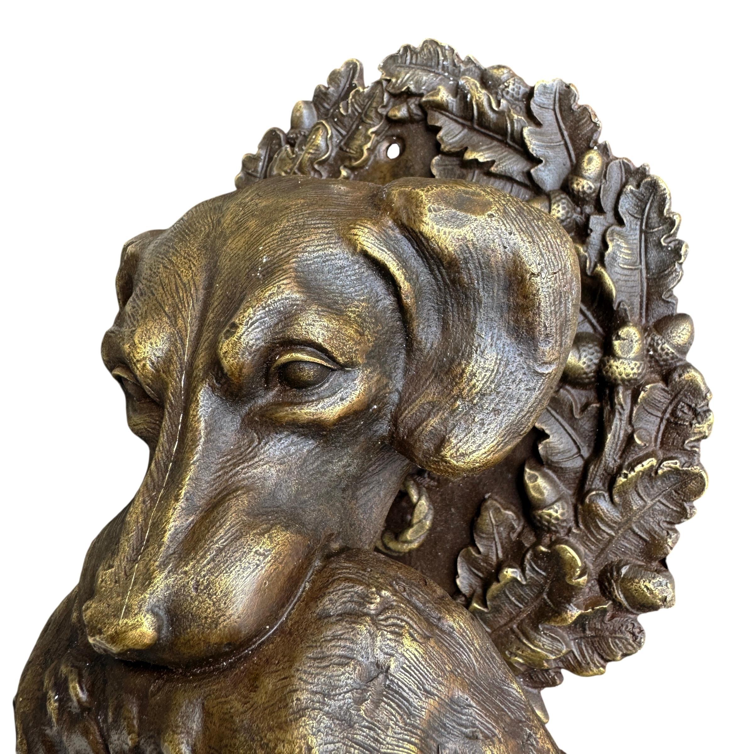 XXIe siècle et contemporain Chien de chasse et lièvre en bronze en vente
