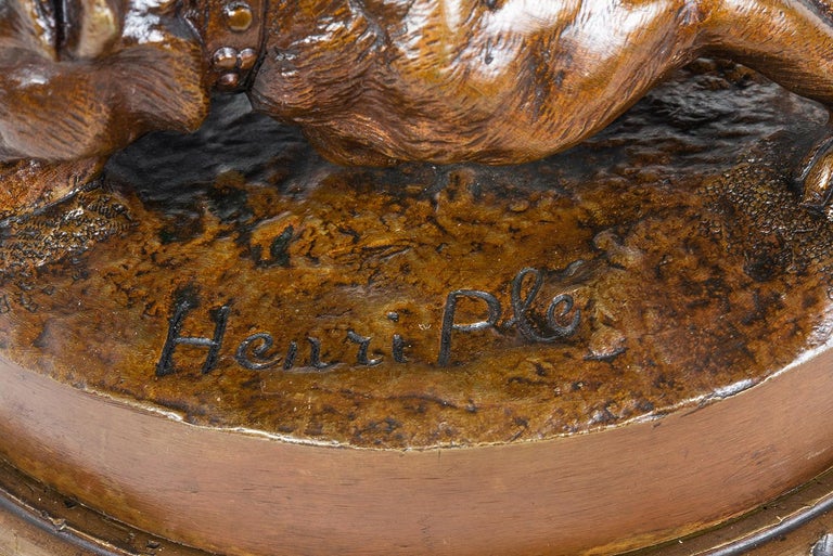 Bronze Houndsman, by Henri Honoré Plé For Sale 5