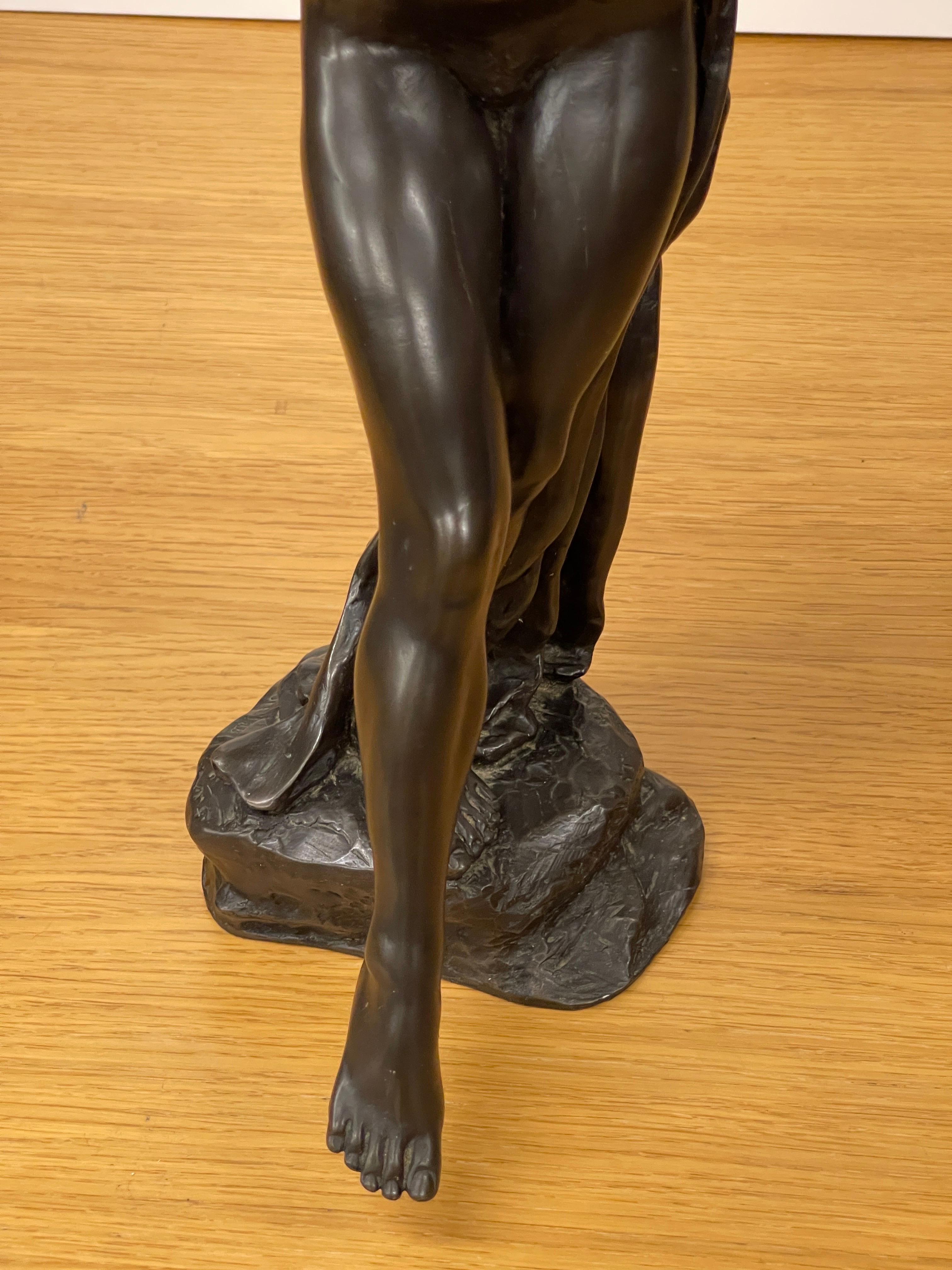 Art Deco Bronze Erotic Human Sculpture Home Décor Busts Antique Standing Female Figure For Sale