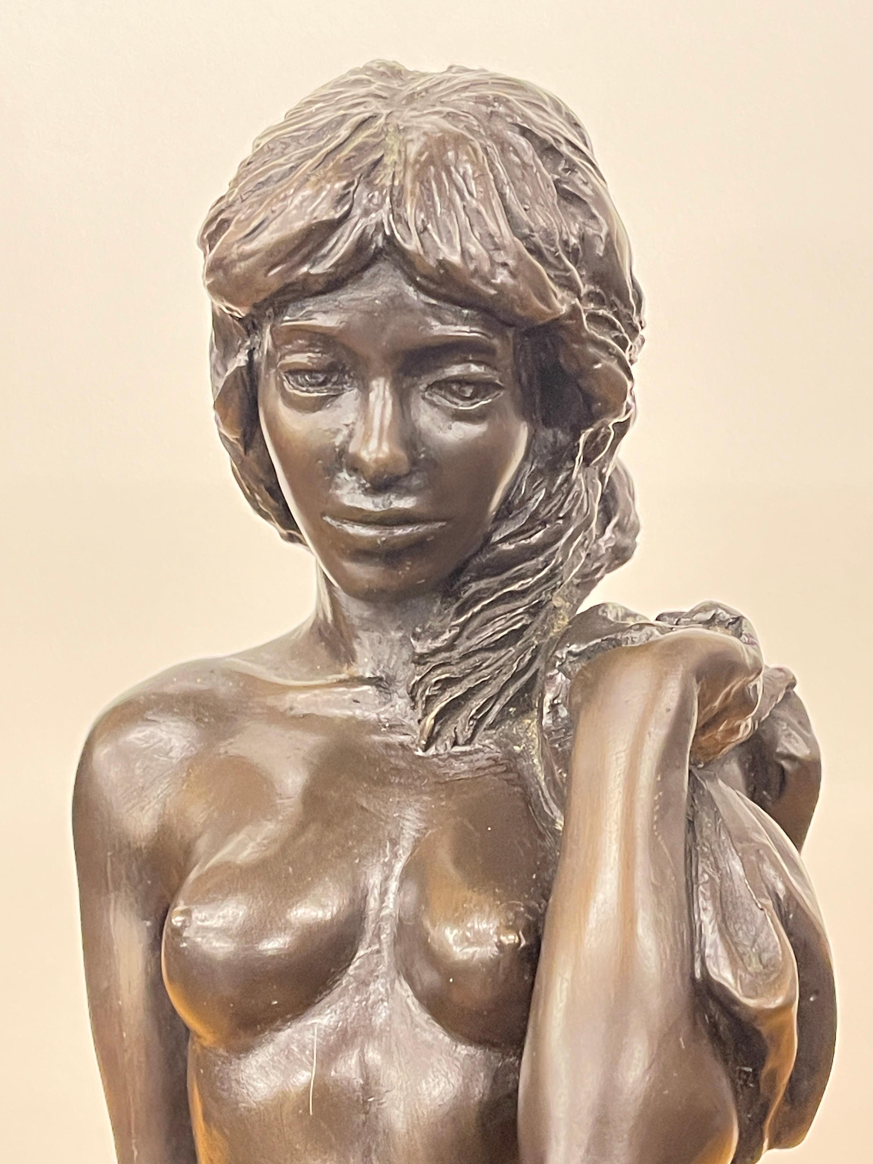 Bronze Erotic Human Sculpture Home Décor Busts Antique Standing Female Figure For Sale 1