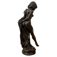 Bronze Erotic Human Sculpture Home Décor Busts Antique Standing Female Figure