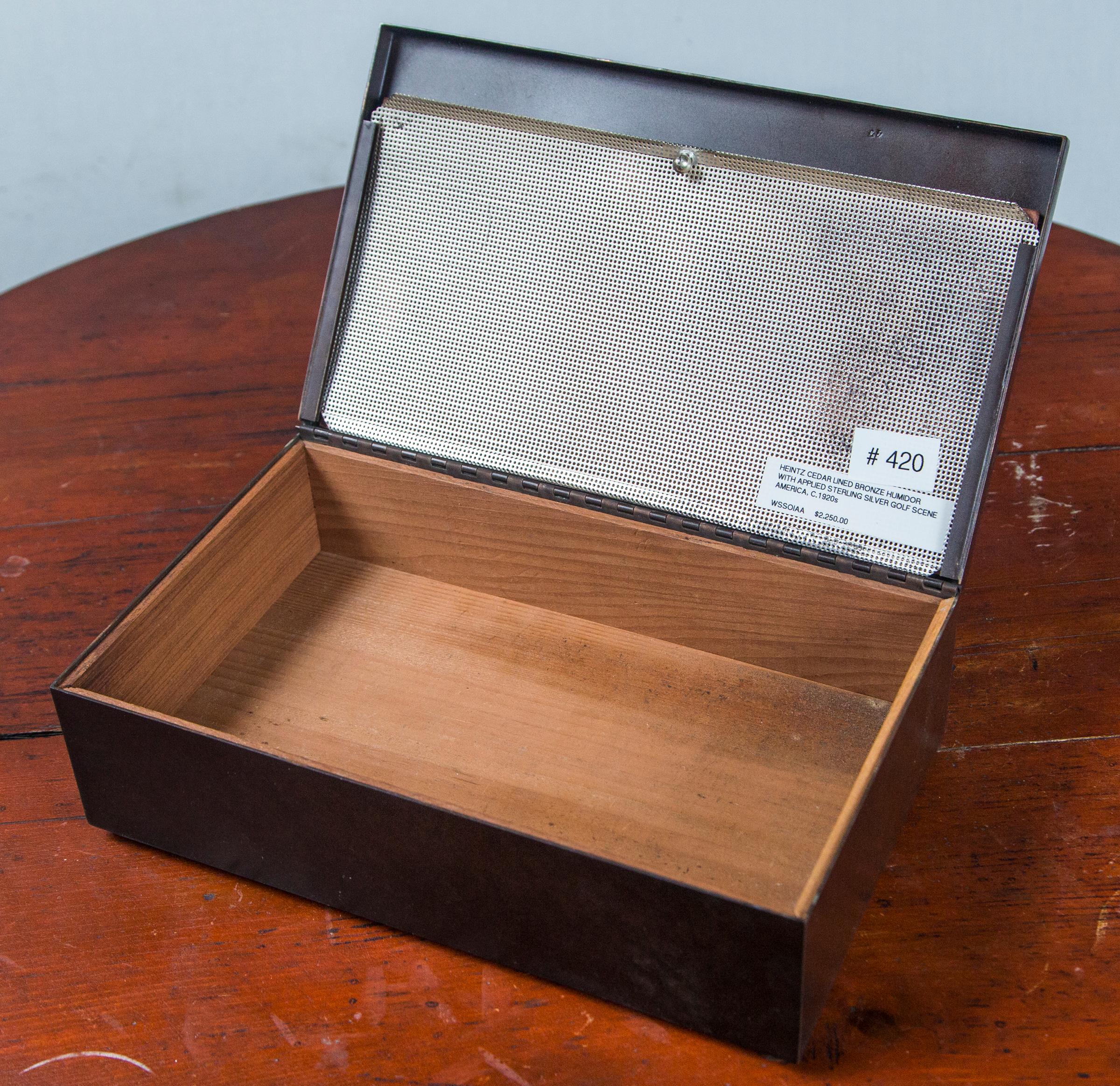 Early 20th Century Bronze Humidor For Sale