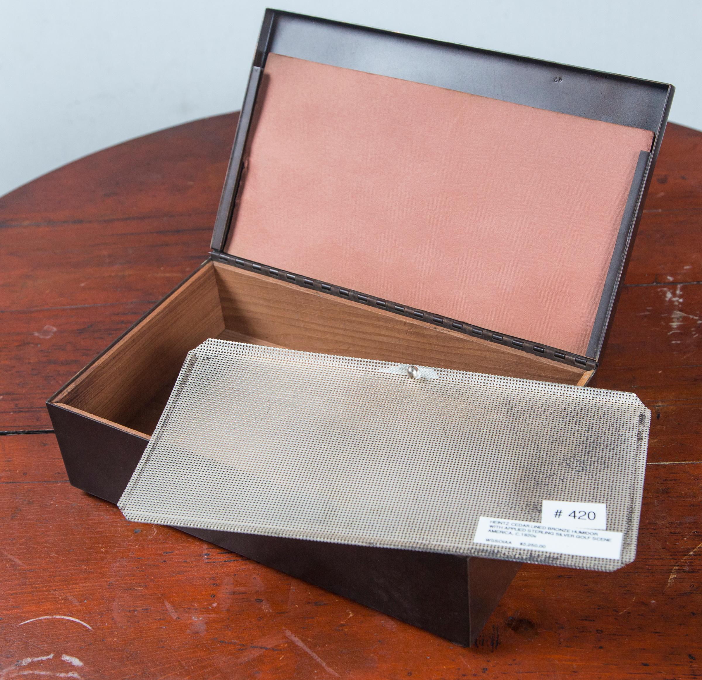 Silver Bronze Humidor For Sale