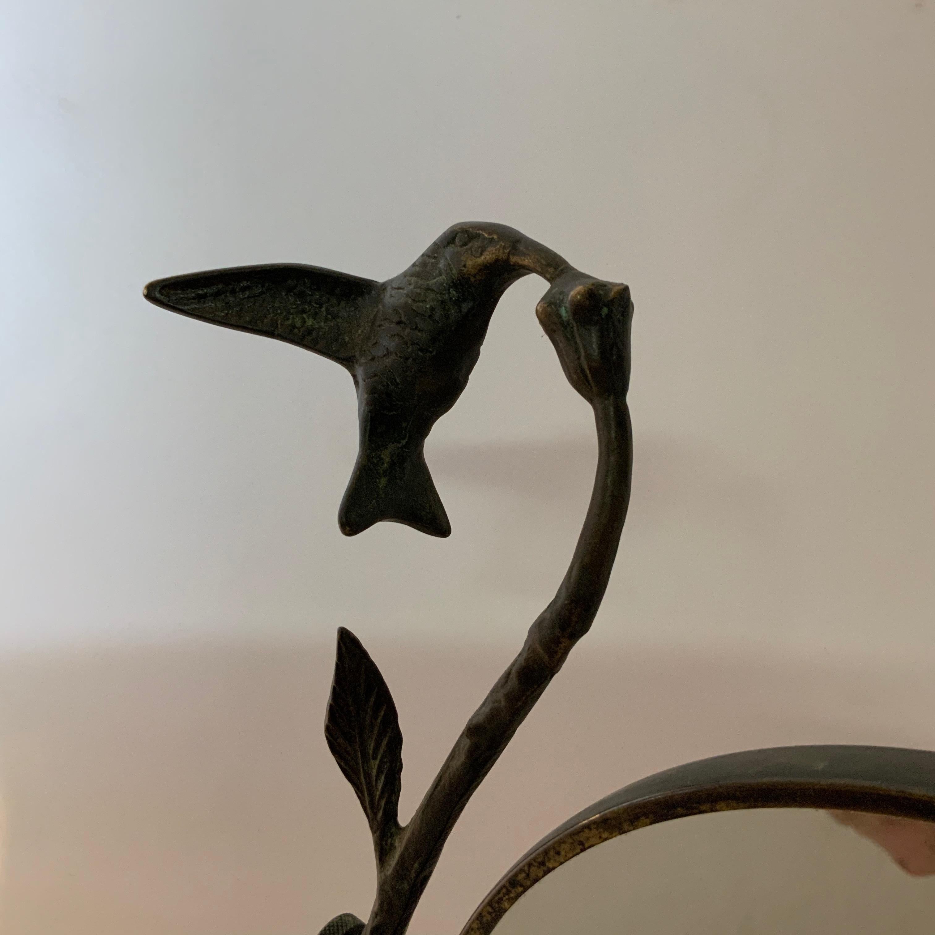 Bronze Hummingbird and Arboriform Mirror 1