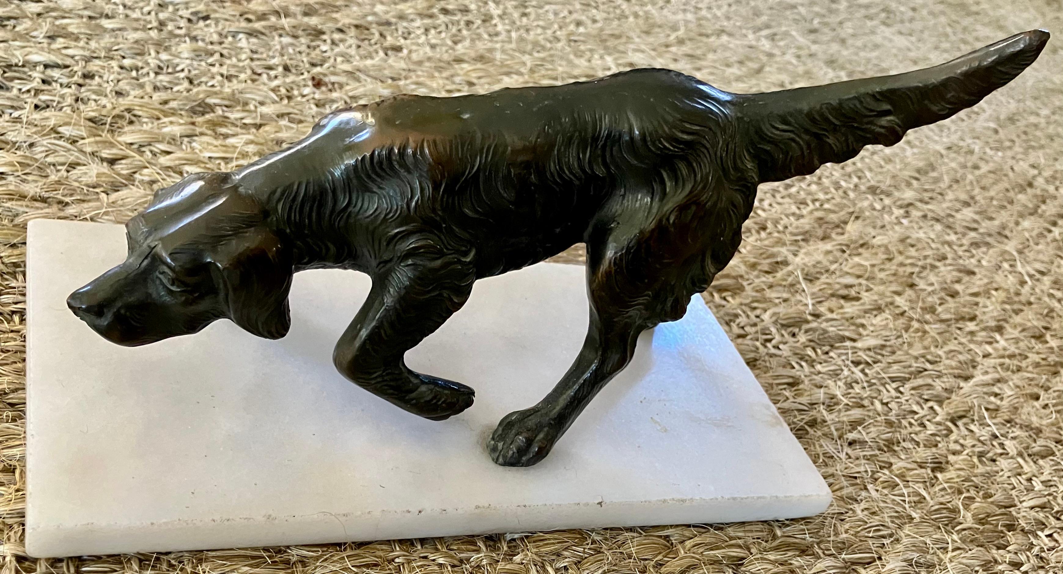 Italiano Cane da caccia in bronzo in vendita