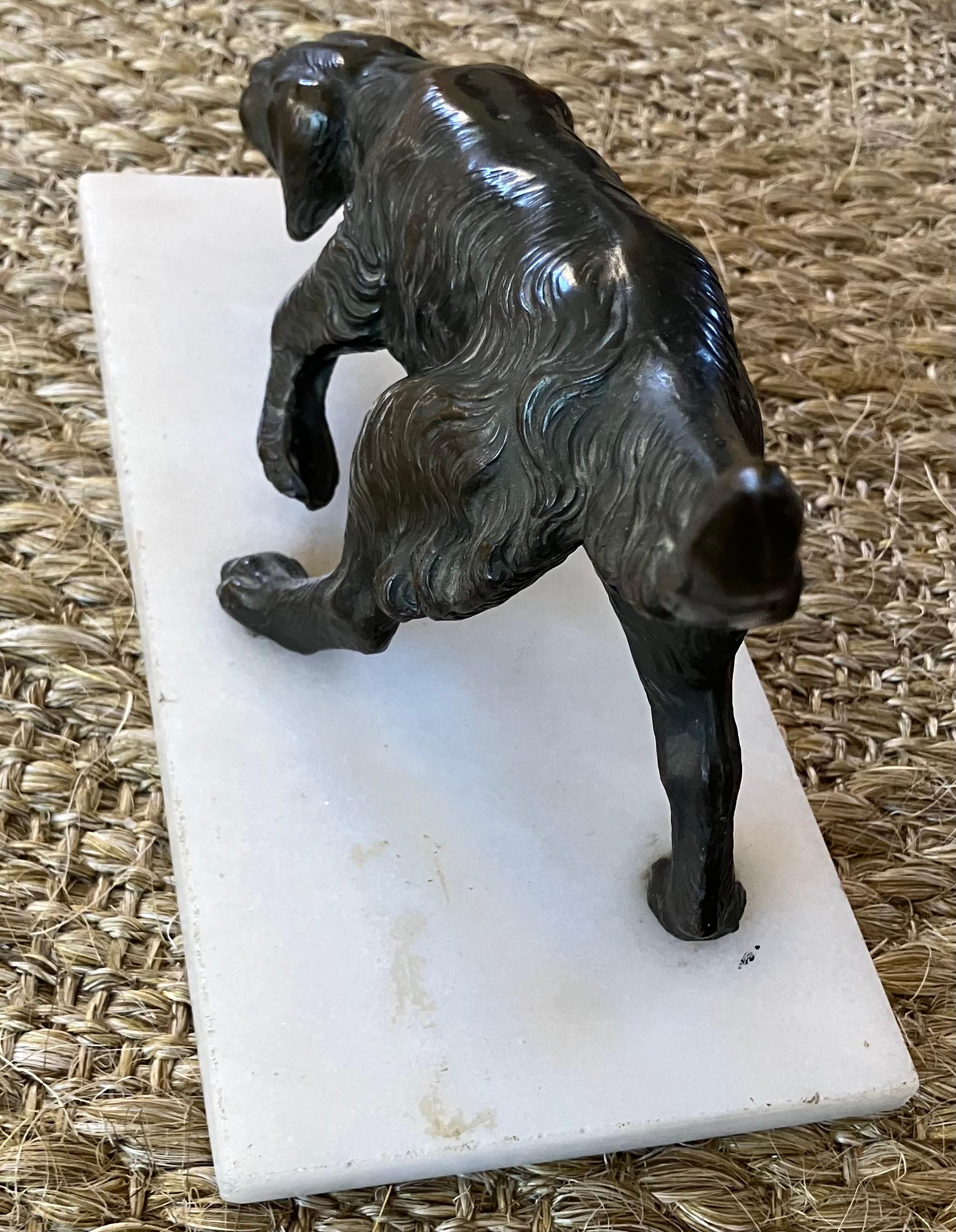 XIX secolo Cane da caccia in bronzo in vendita