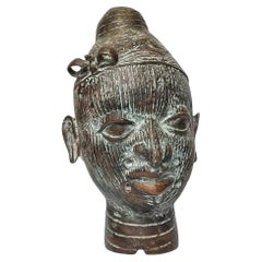 Bronze Ife Woman Head Oba Edo Benin City Yoruba