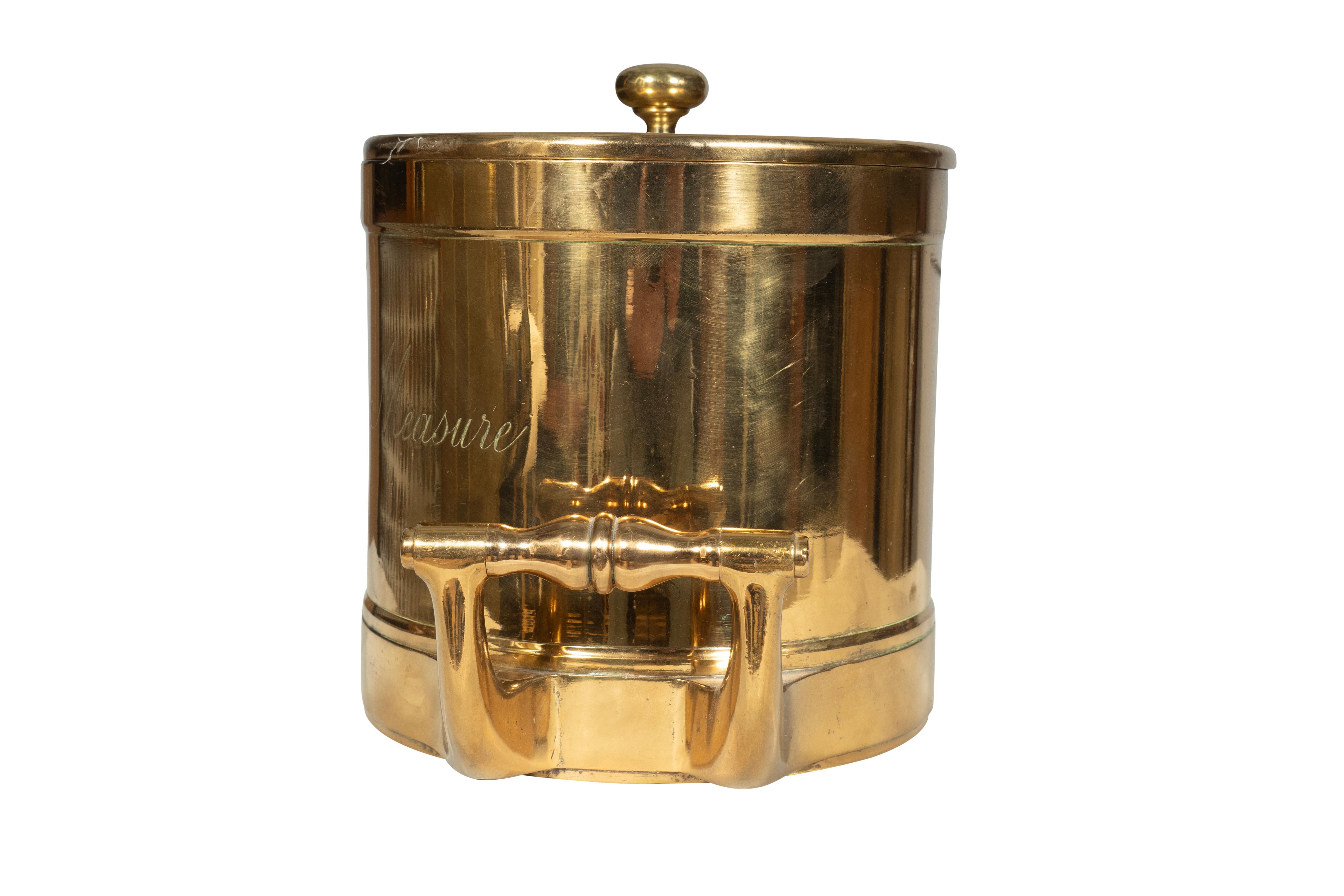 XIXe siècle Mesure de Gallon impérial en bronze, Calcutta Mint en vente