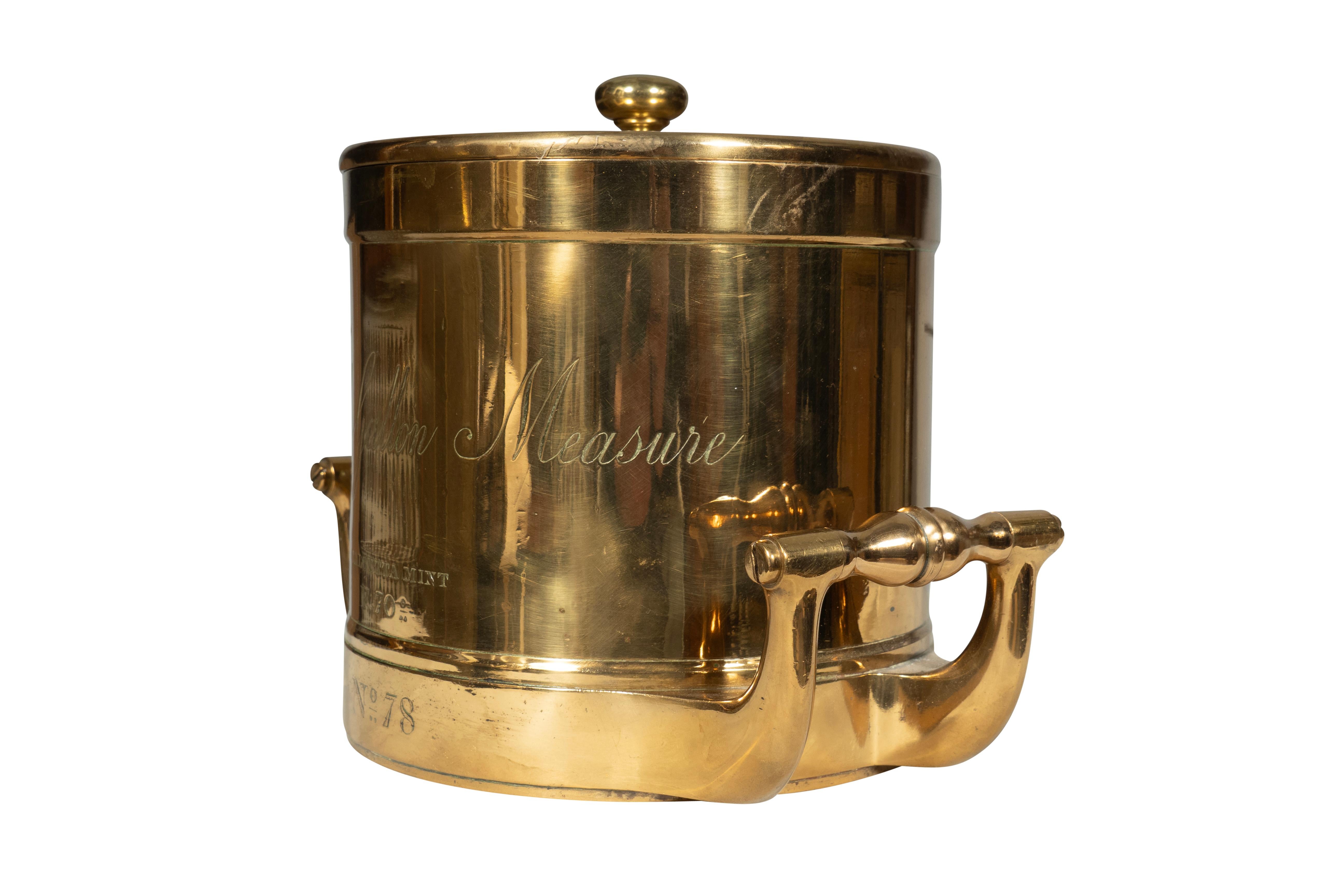 Bronze Mesure de Gallon impérial en bronze, Calcutta Mint en vente