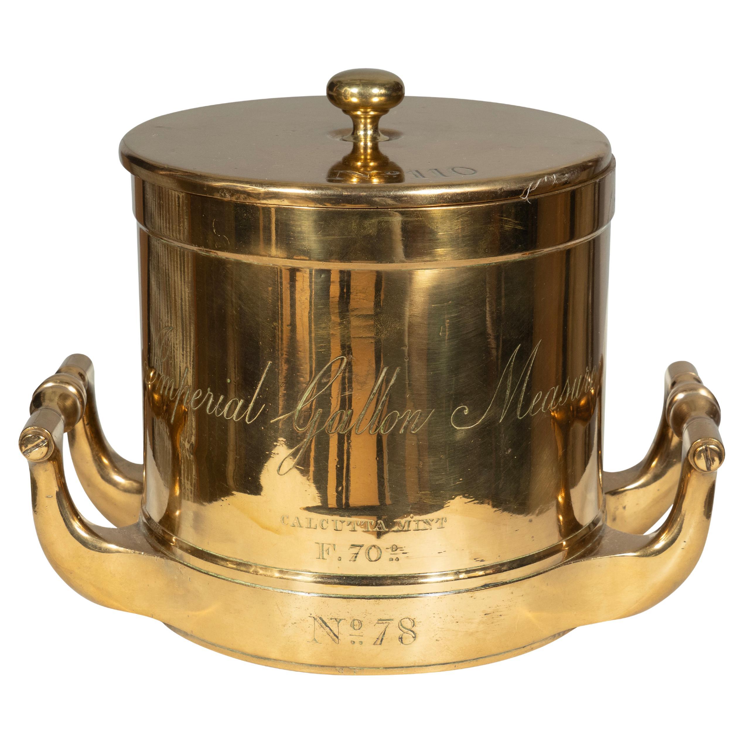 Bronze Imperial Gallon Measure, Calcutta Mint