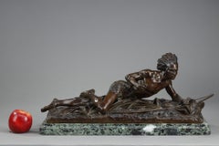 Bronze "Indien Couché" d'après Edouard Drouot