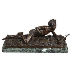 Bronze "Indien Couché" nach Edouard Drouot