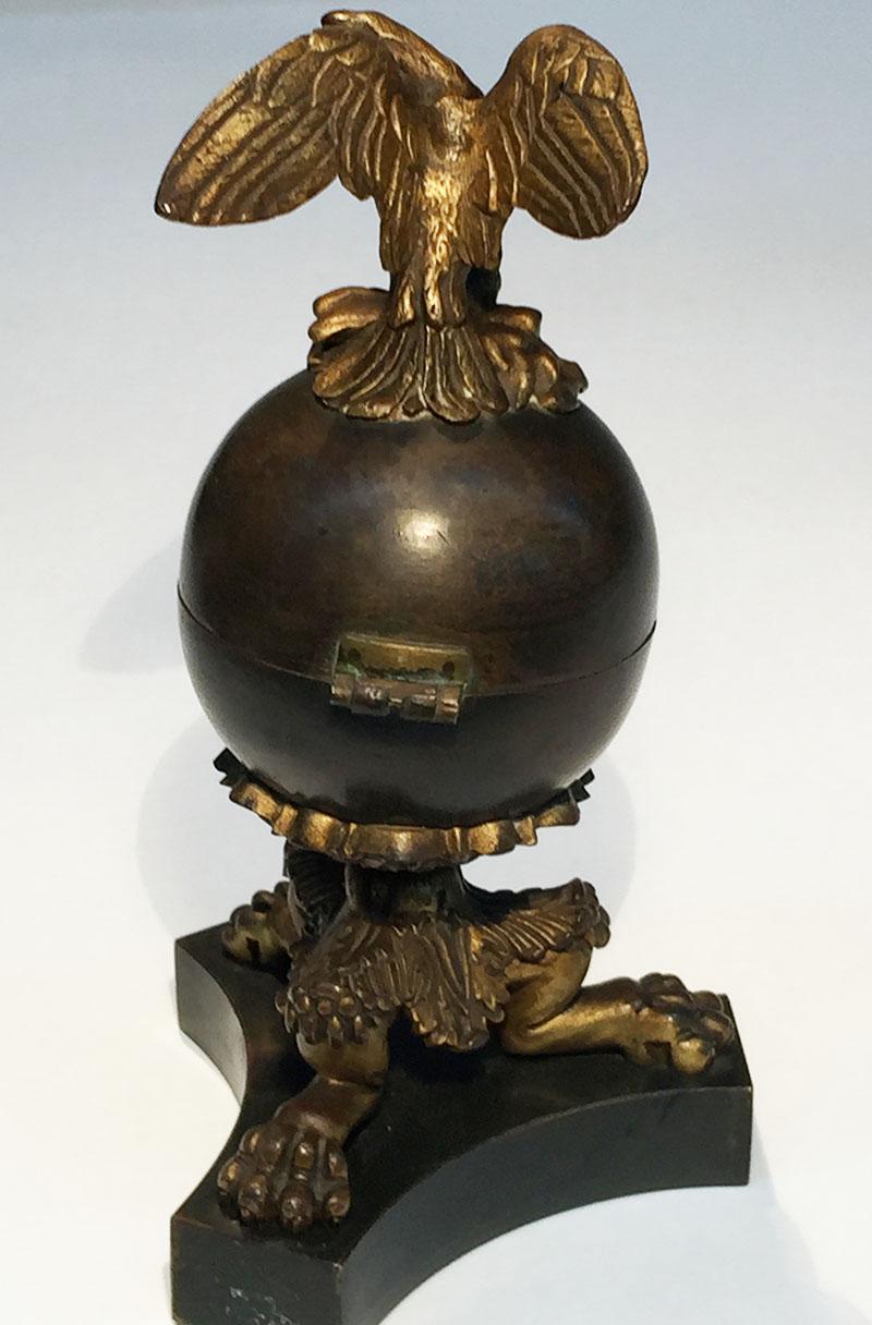 Belgian Bronze Inkwell by H.Luppens & Cie, Bruxelles, Belgium, 1900 For Sale