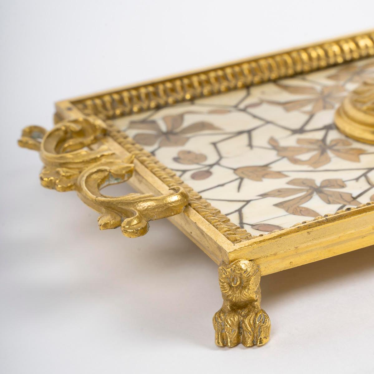 Bronze Inkwell in the Japanese Style, 19th Century, Napoleon III Period. In Good Condition In Saint-Ouen, FR