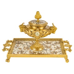 Bronze Inkwell in the Japanese Style, 19th Century, Napoleon III Period.