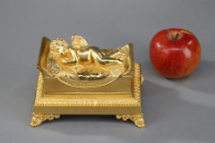 Bronze Inkwell of a Sleeping Putto