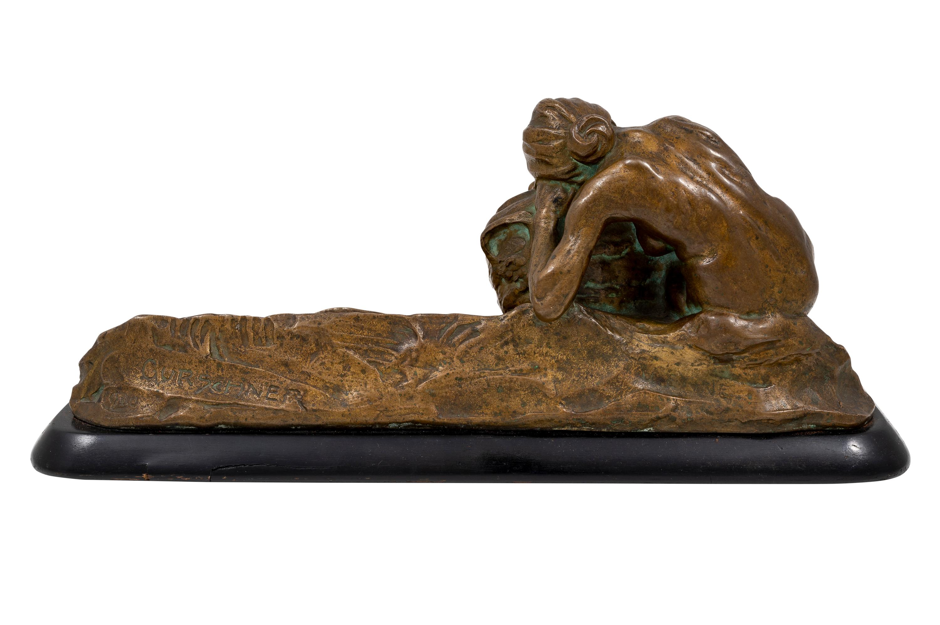 Early 20th Century Bronze Inkwell 