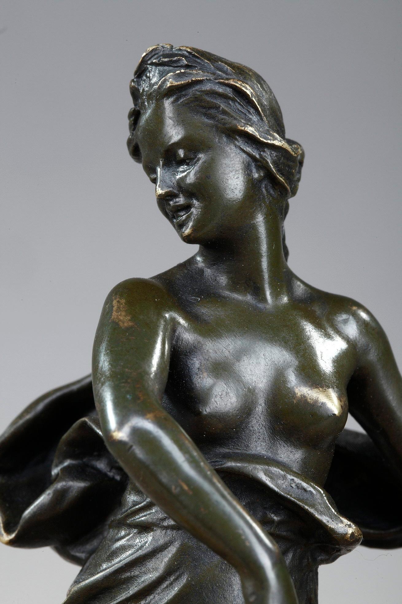 Bronze Inkwell with a Goddess in the Antique Style 4