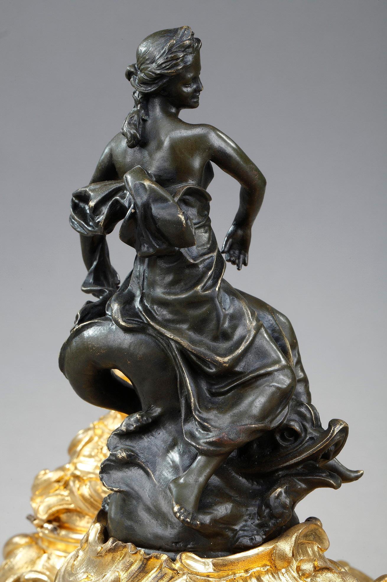 Bronze Inkwell with a Goddess in the Antique Style 7